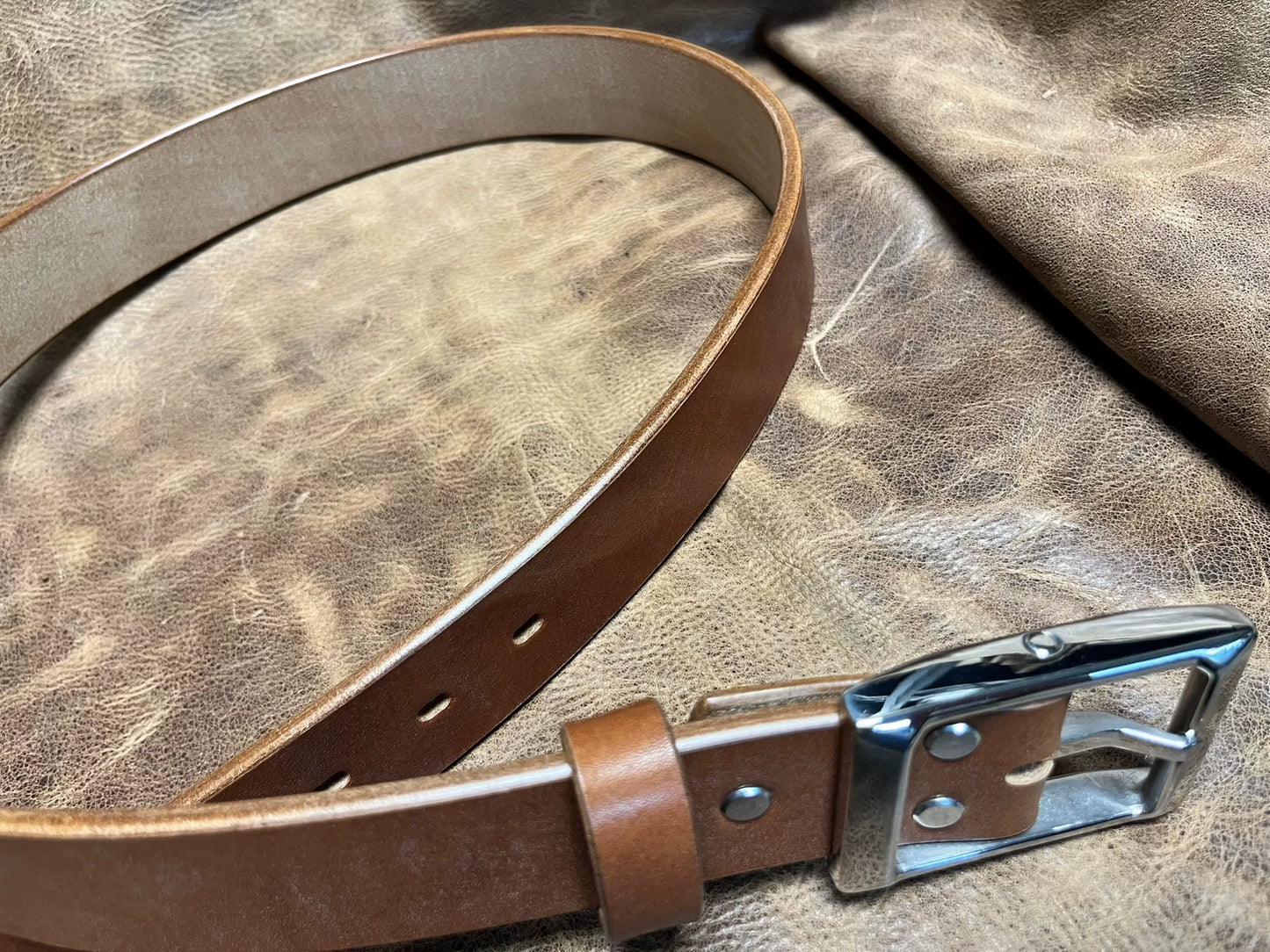 JF.J.Baker full grain jf horse bridle leather belt strip handmade b…