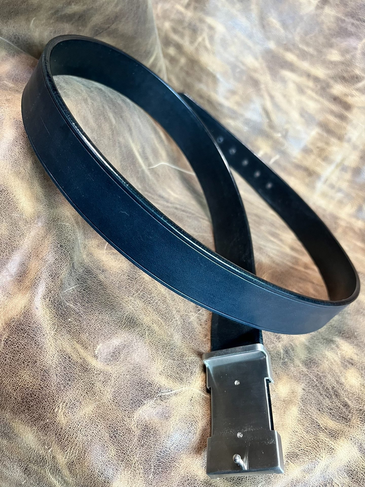 4.5mm formal business pin buckle business handmade belt