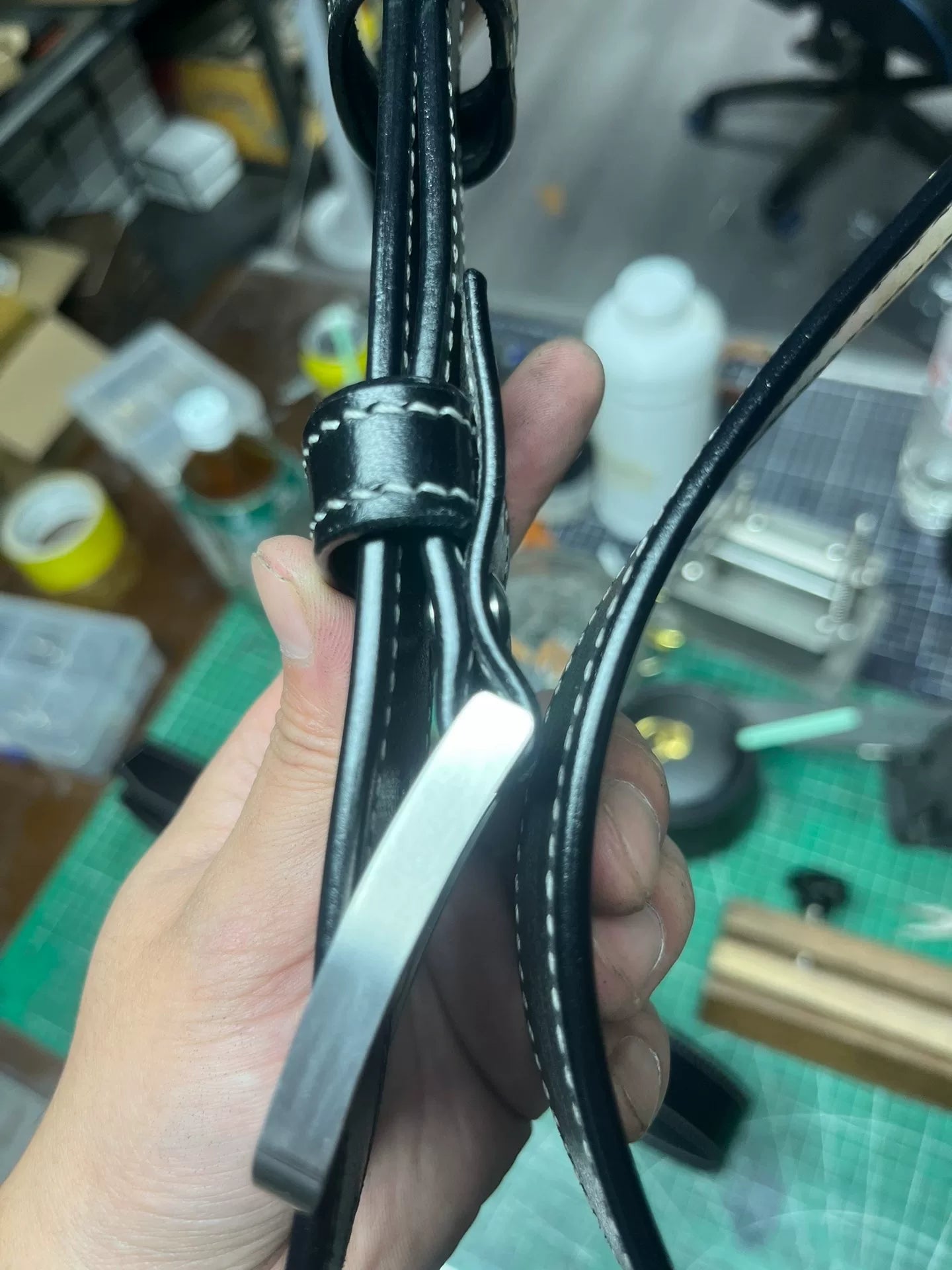 TWS Thomas Bridle Leather Business Dress Belt — Imported from UK