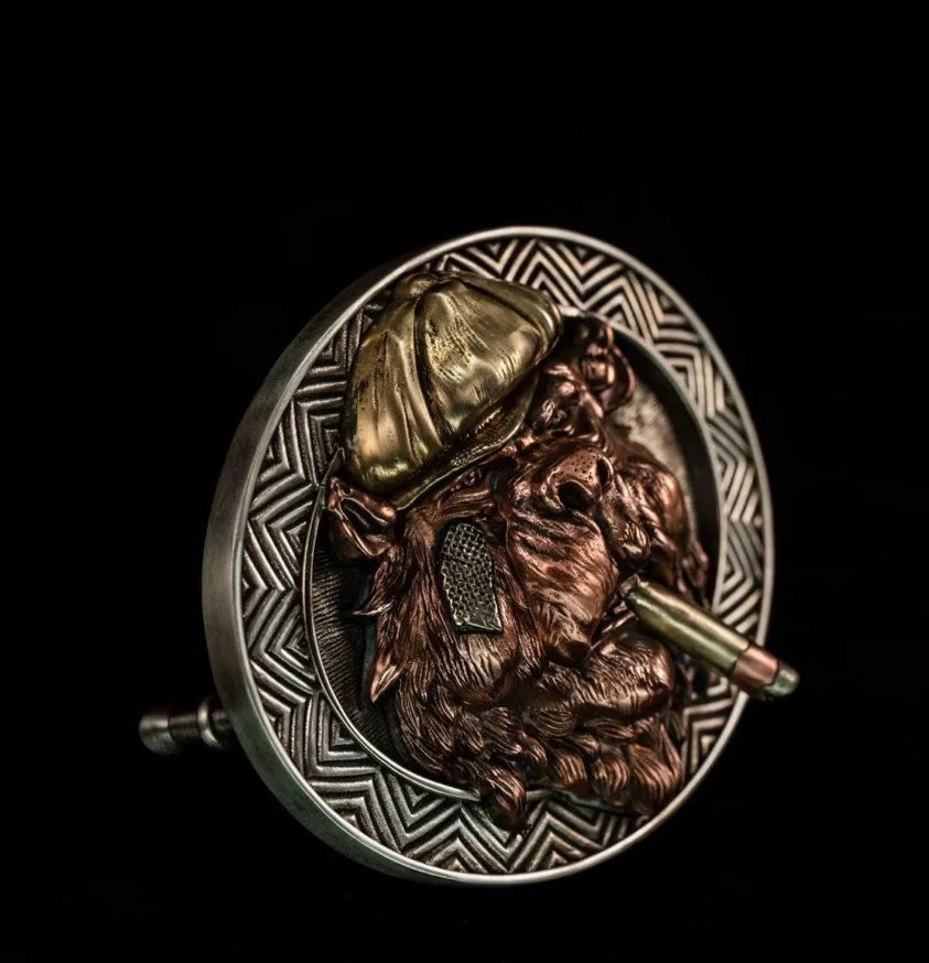 Shelby Bear pure copper handmade custom belt buckle