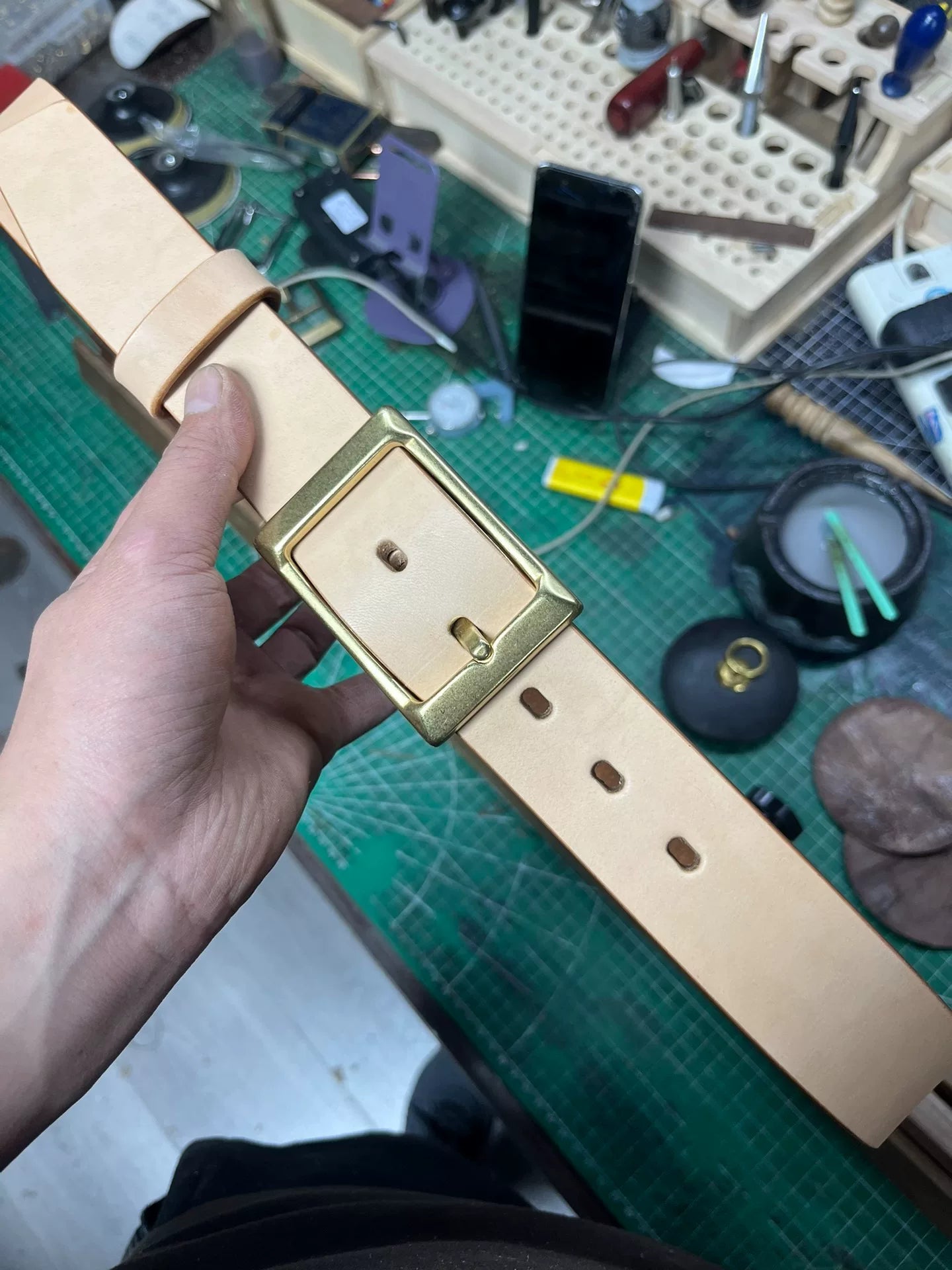6.5mm thick Meian handmade belt belt, imported Meian, like to consult