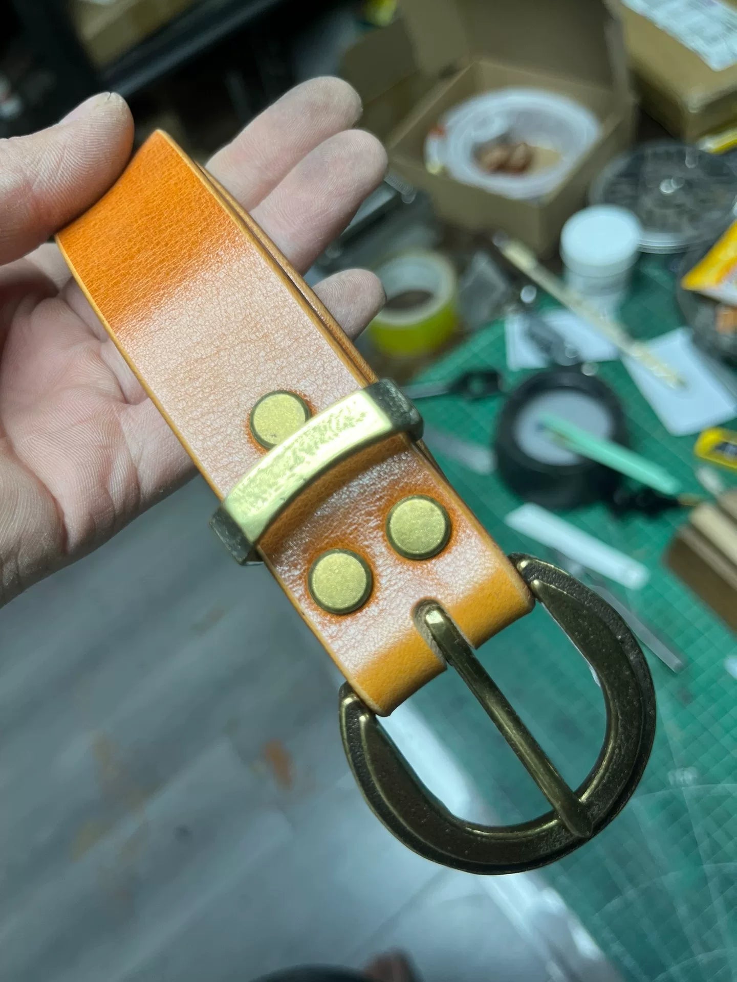 Horwin style sunset yellow top layer cowhide women's handmade belt,…