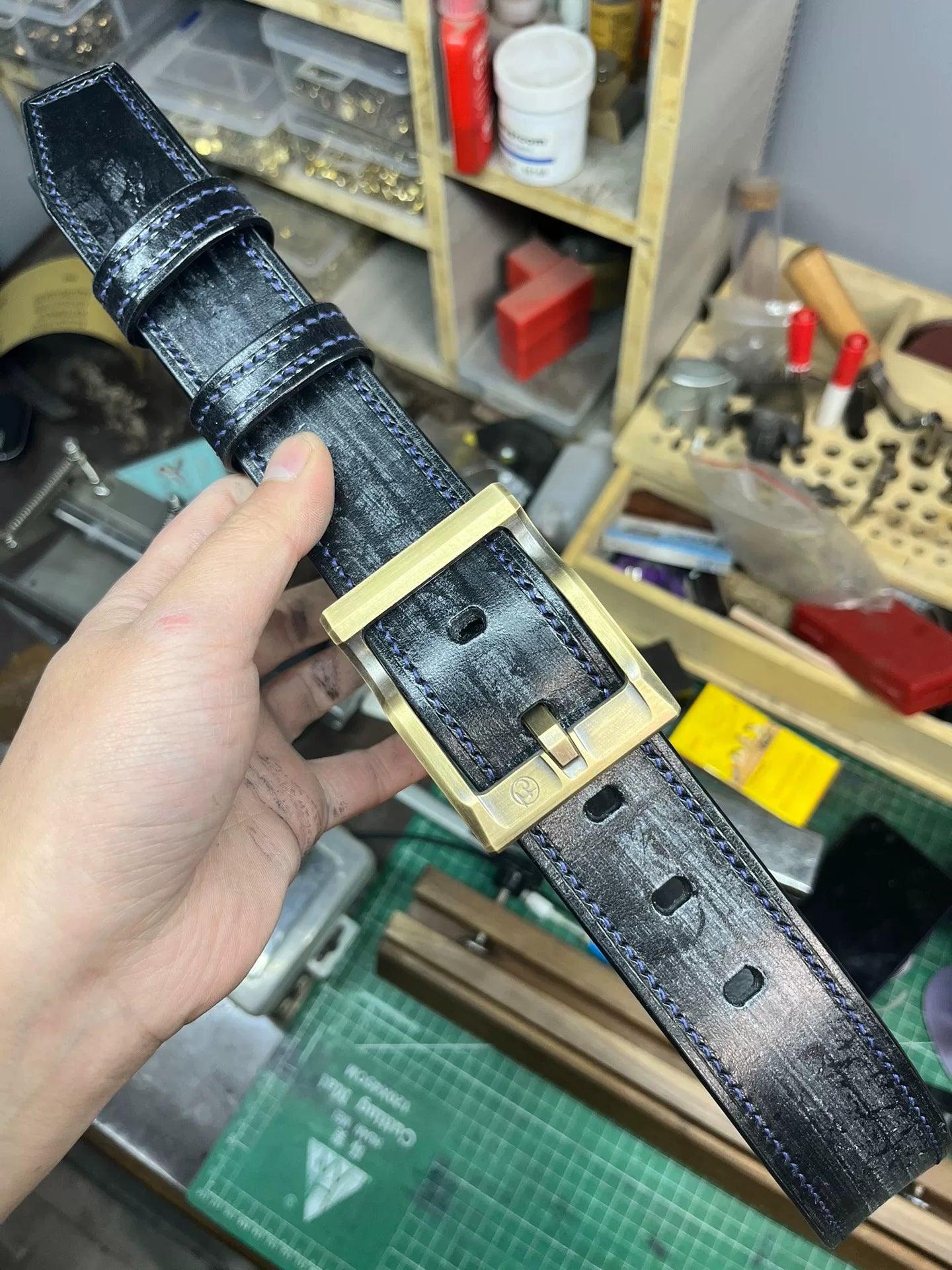 TWS Thomas Bridle Leather Handmade Belt — Imported from UK