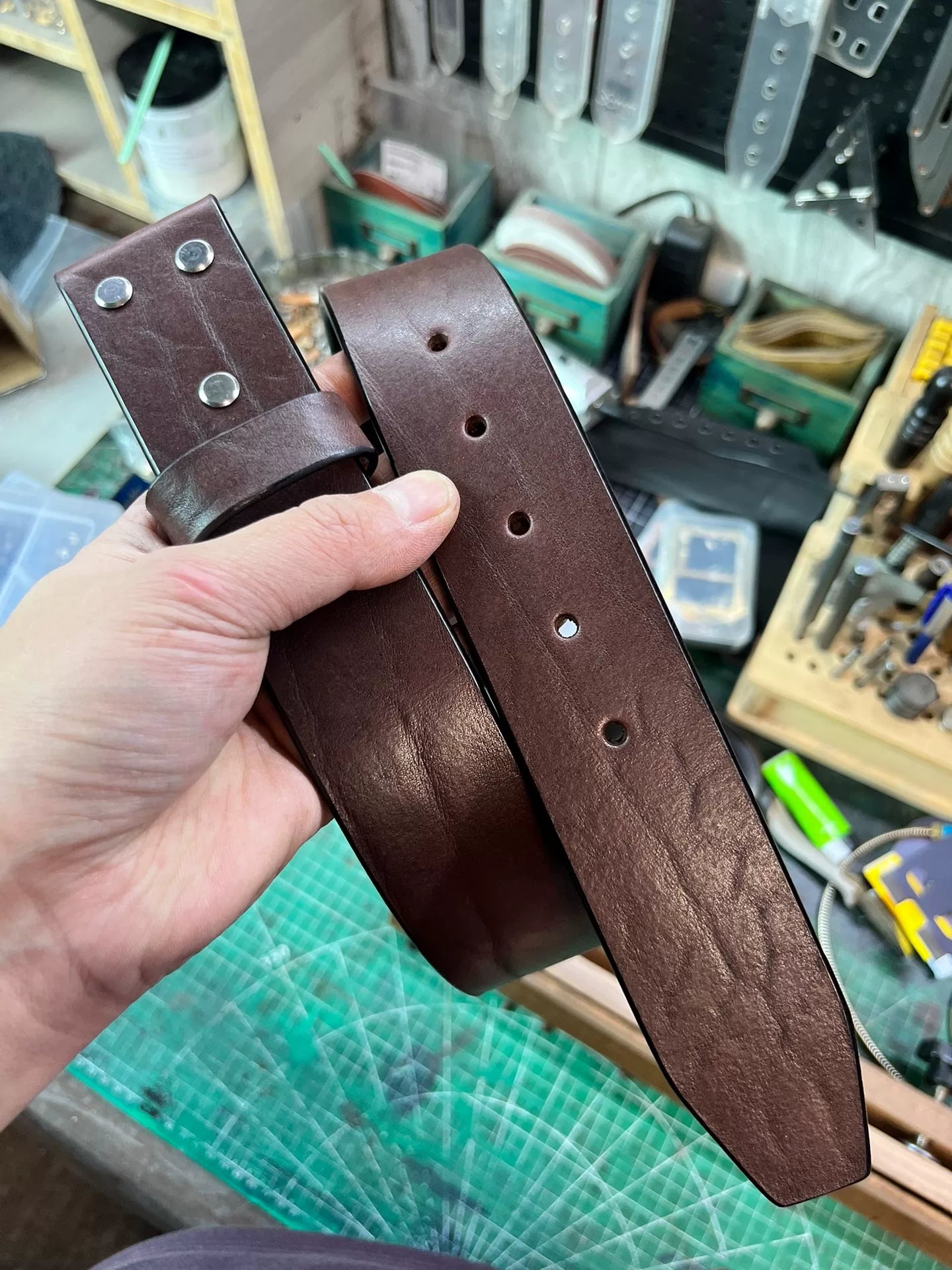 First-layer cowhide handmade belt