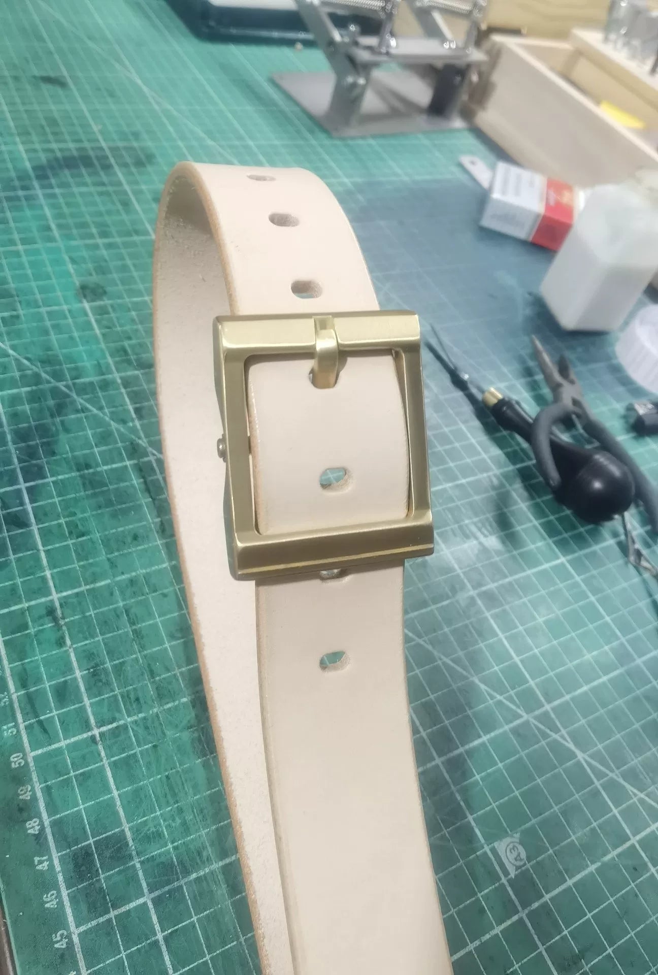 Imported saddle genuine first-layer cow leather handmade belt