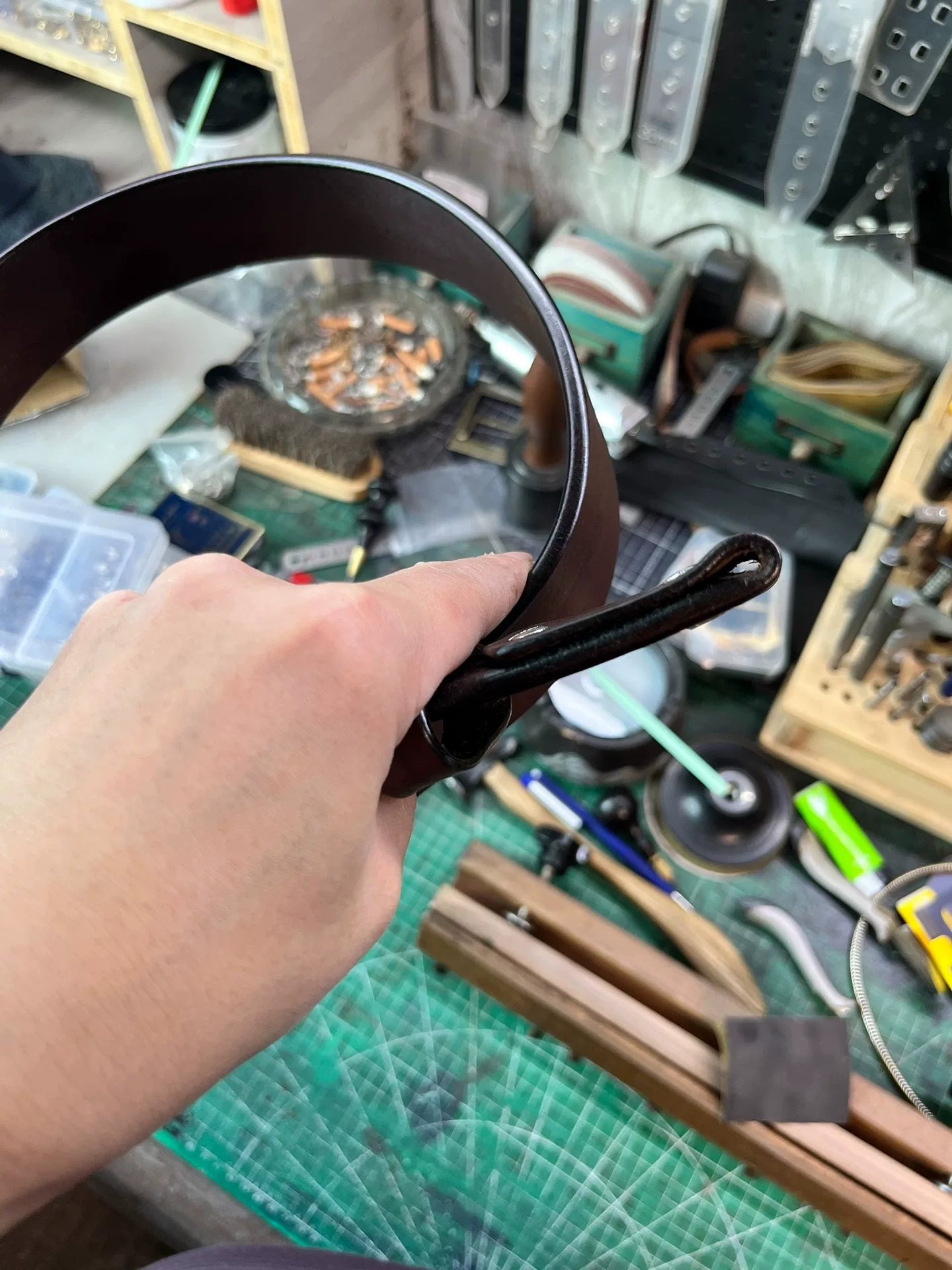 First-layer cowhide handmade belt