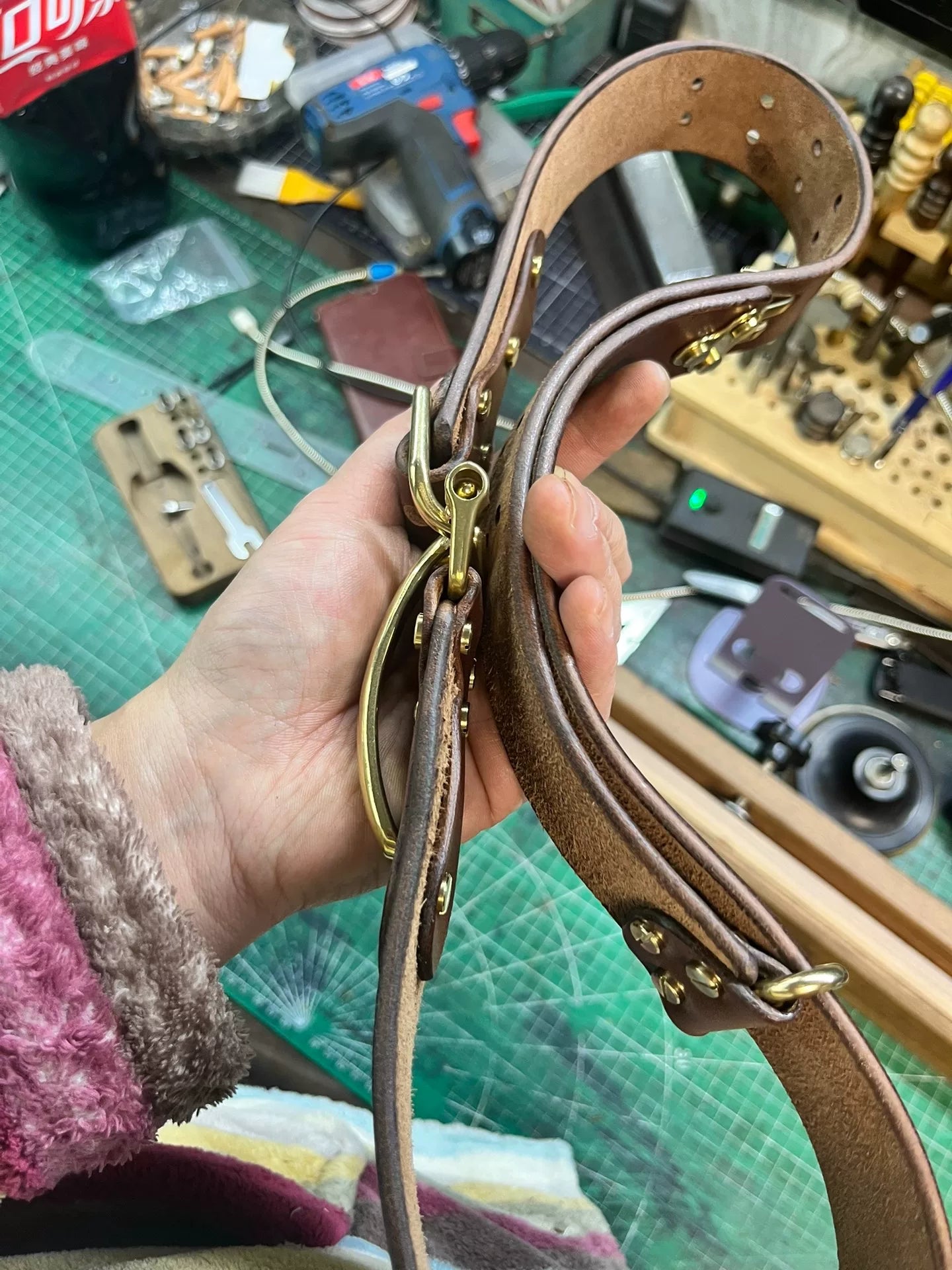 Brand-New Littleton Genuine Leather Cavalry Belt — Quick-Release