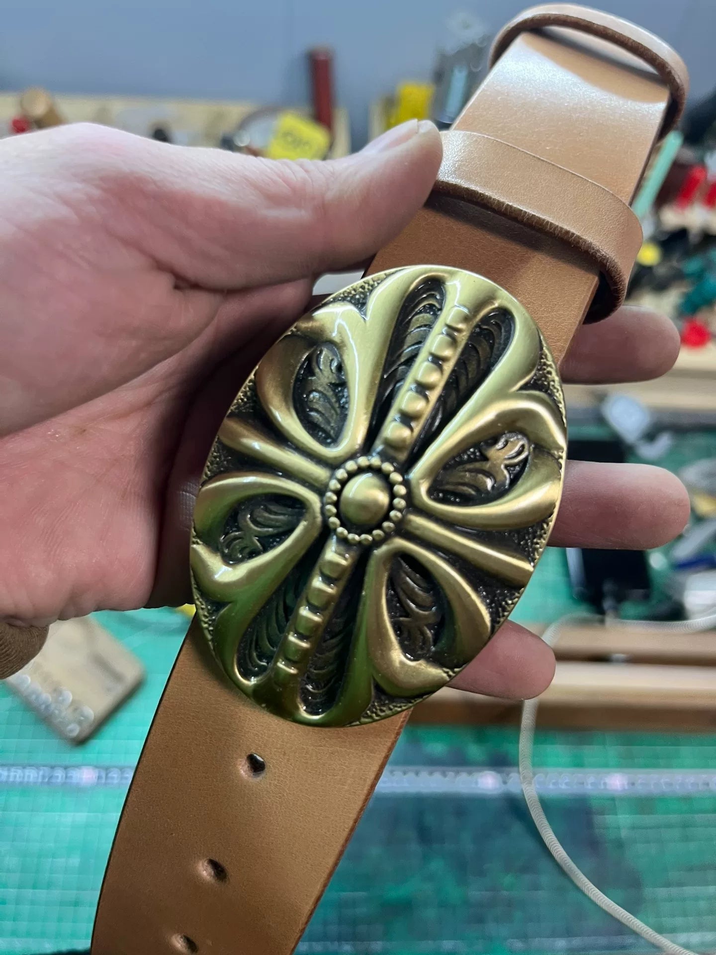 5.5mm thick Japanese Tochigi leather back belt
