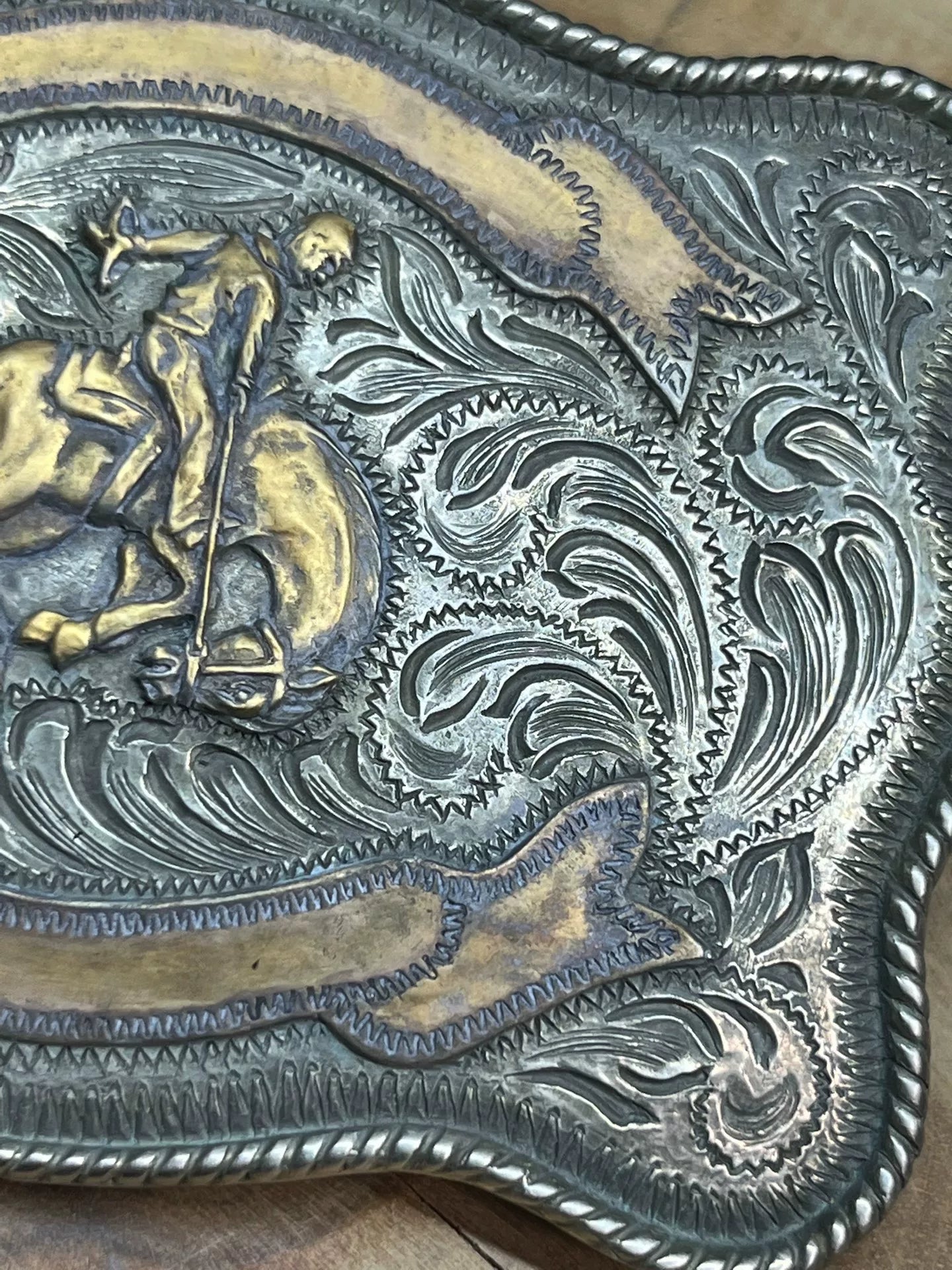 RRL RL Western belt belt made in Argentina