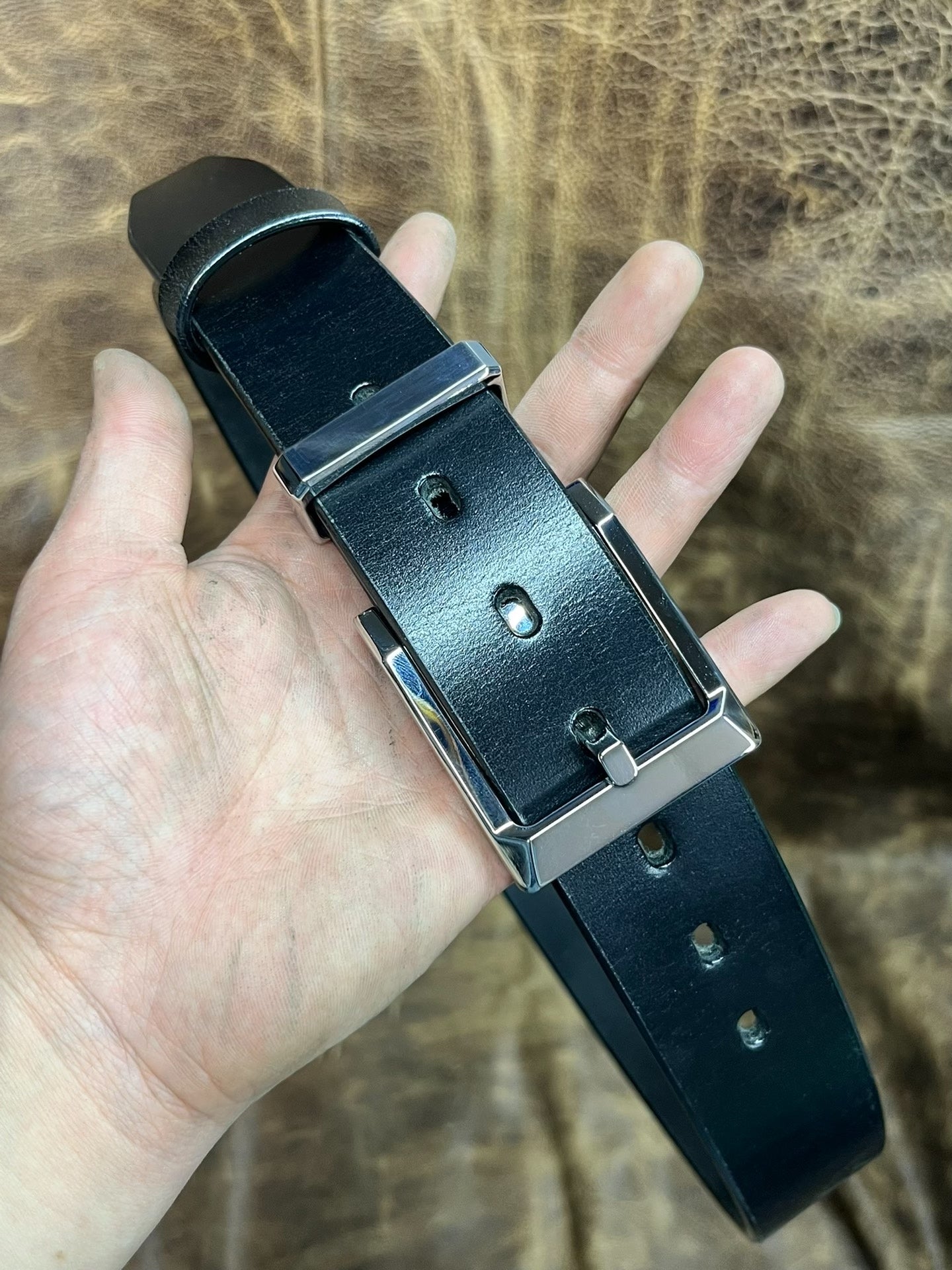 TWS Thomas Bridle Leather Business Dress Belt — Imported from UK