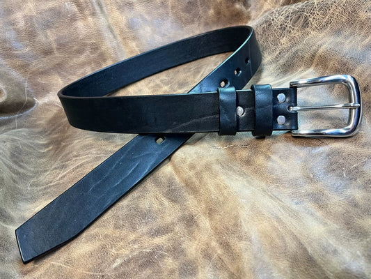Handmade bison leather belt