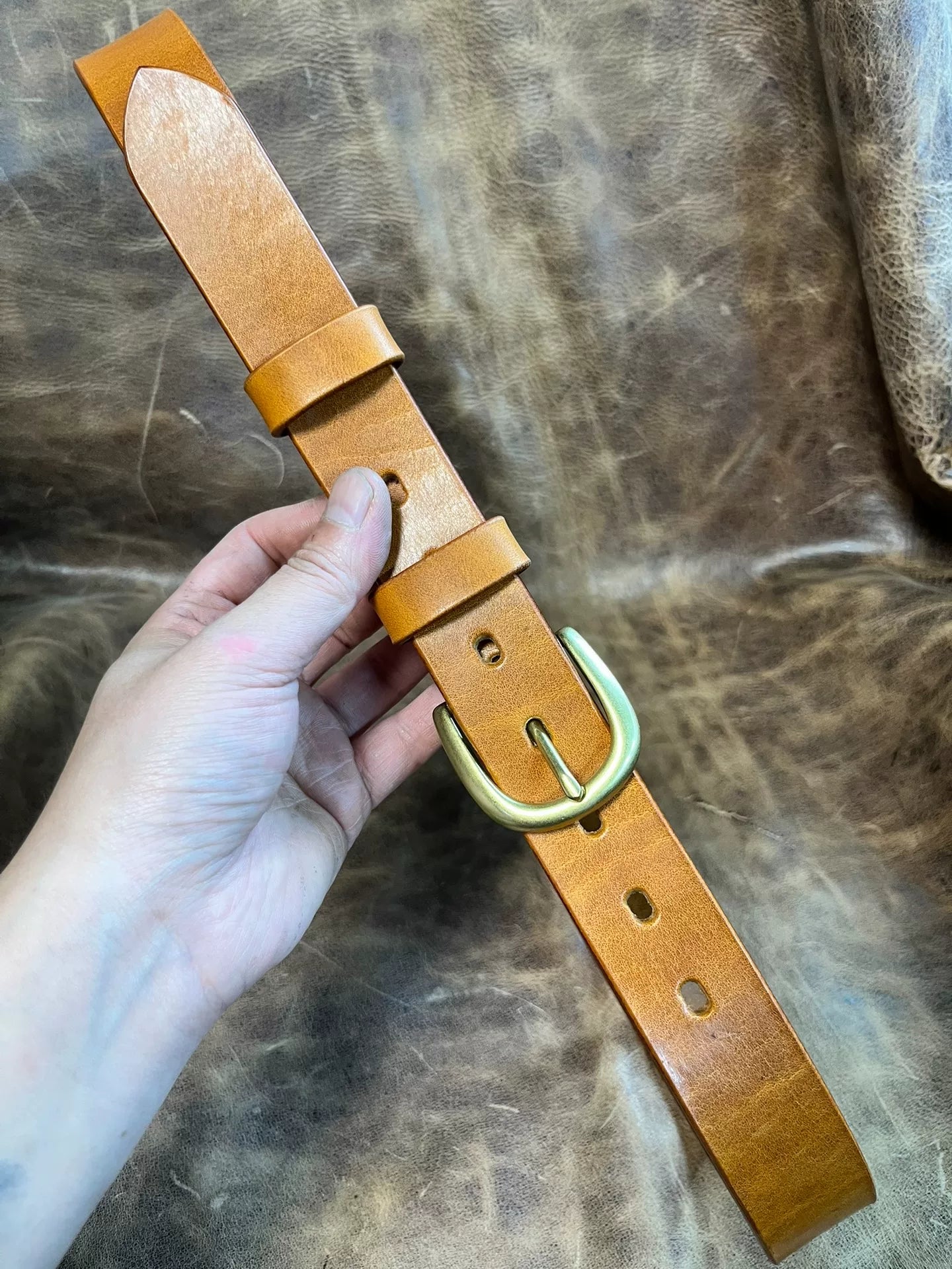 Italian imported vegetable tanned wax genuine leather first layer c…