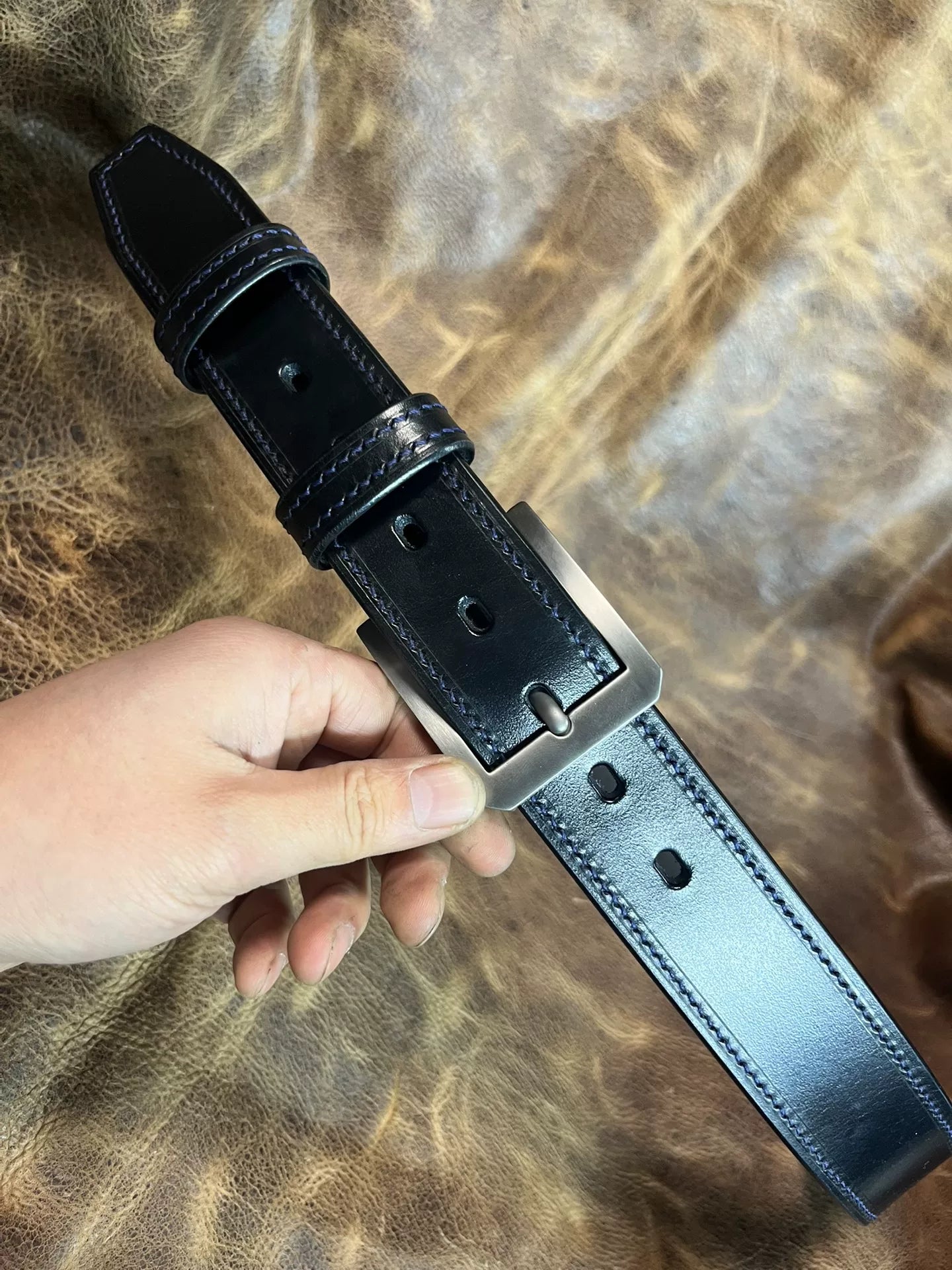 TWS Thomas Bridle Leather Business Dress Belt — Imported from UK