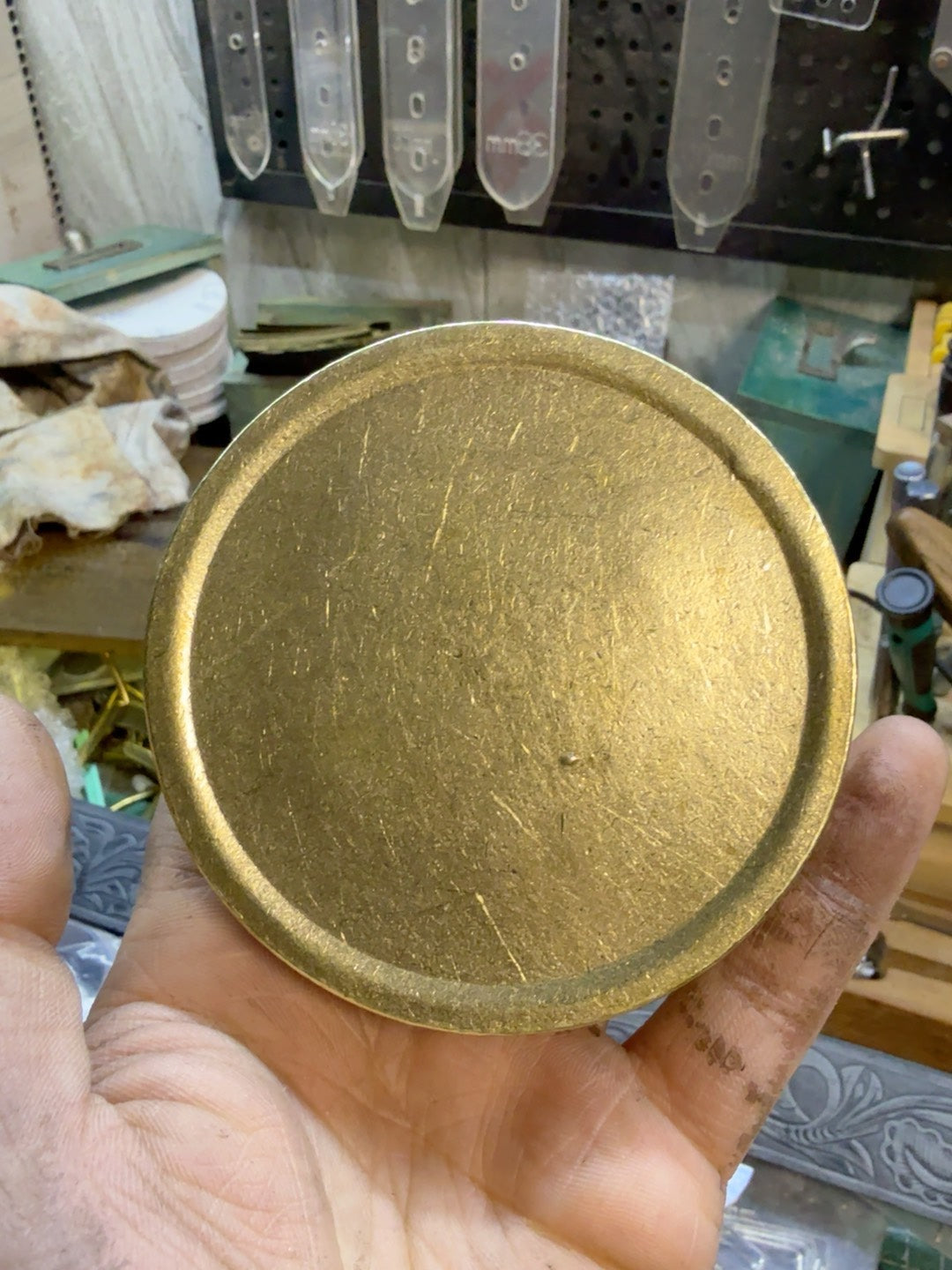 Solid Brass Crow Center Ashtray