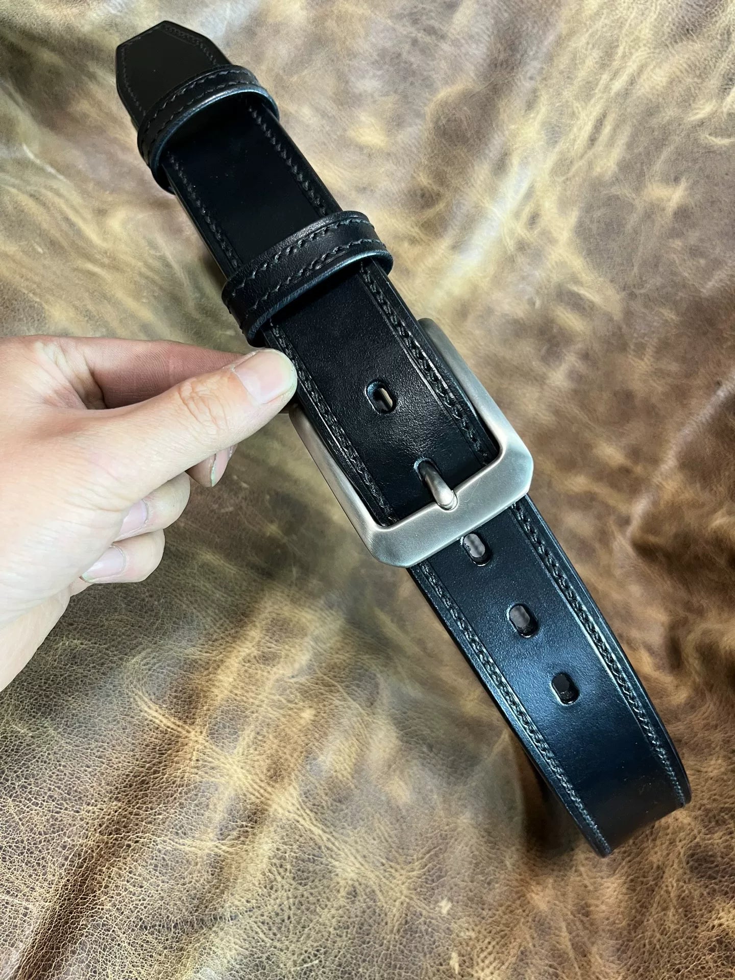 TWS Thomas Bridle Leather Handmade Belt — Imported from UK