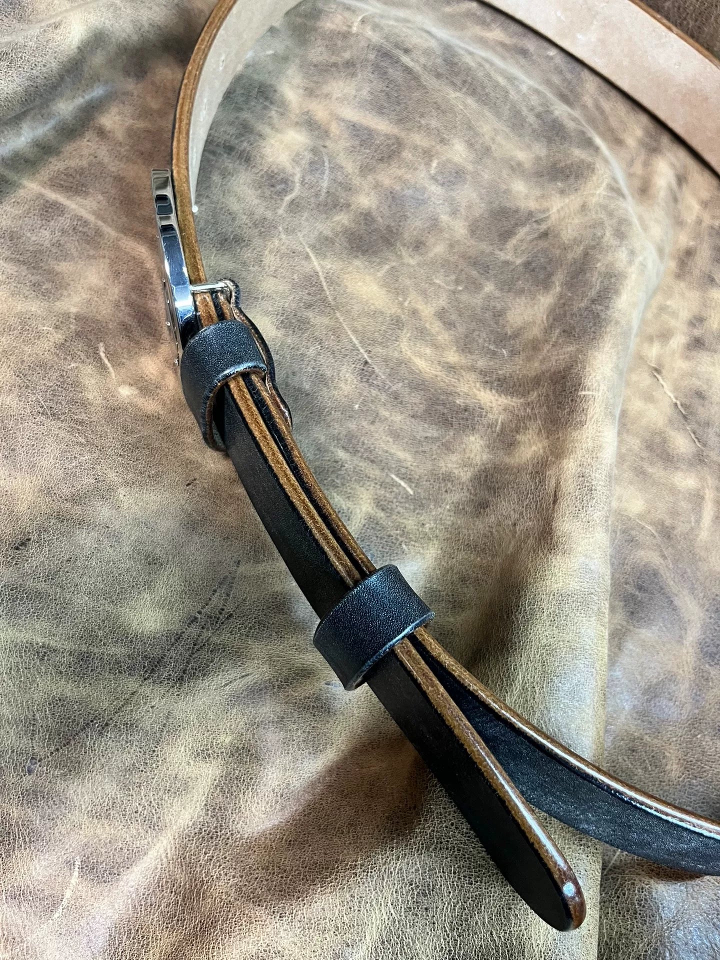 JF.J.Baker full grain bridle leather belt strip handmade belt mater…