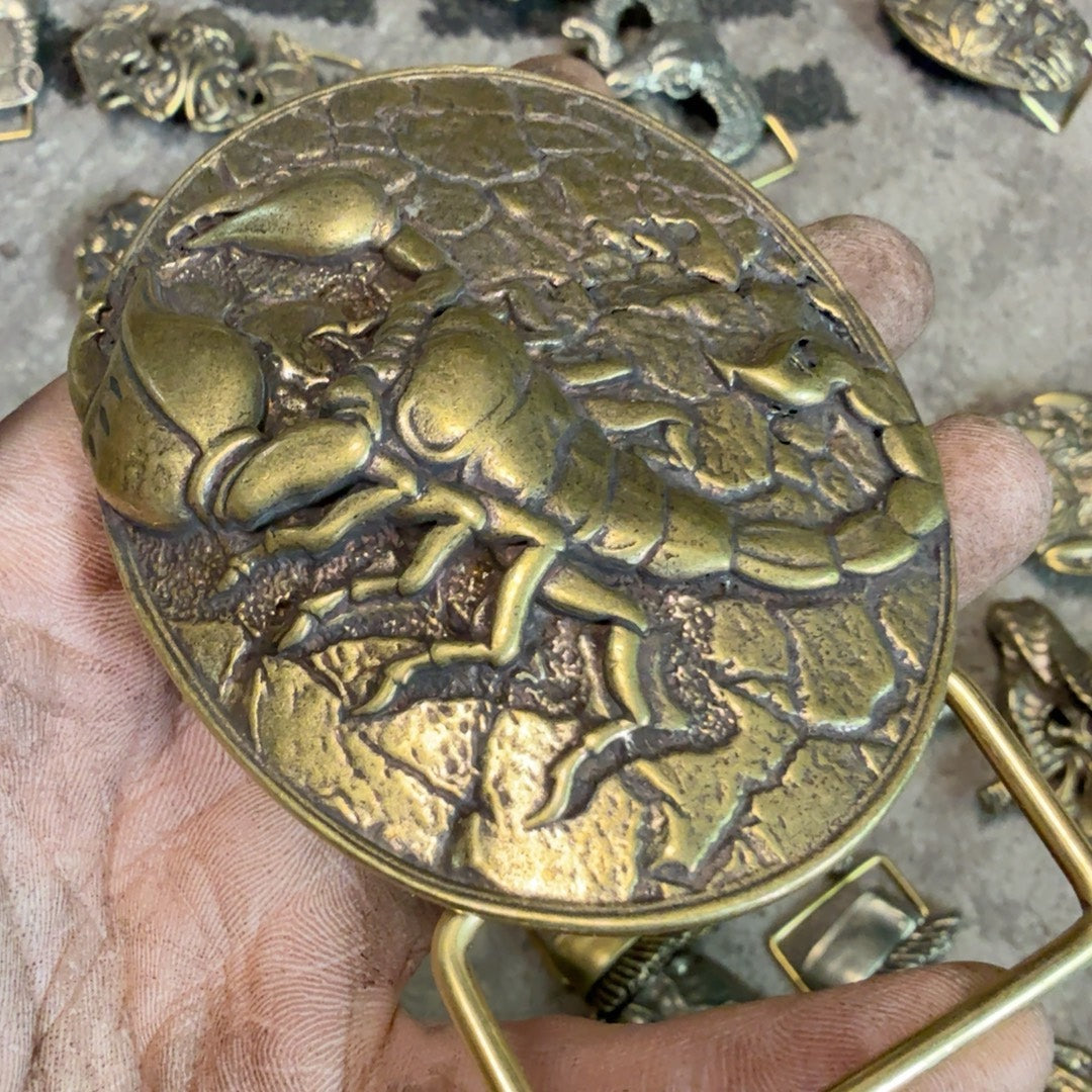 Pure copper Western-Cuba buckle