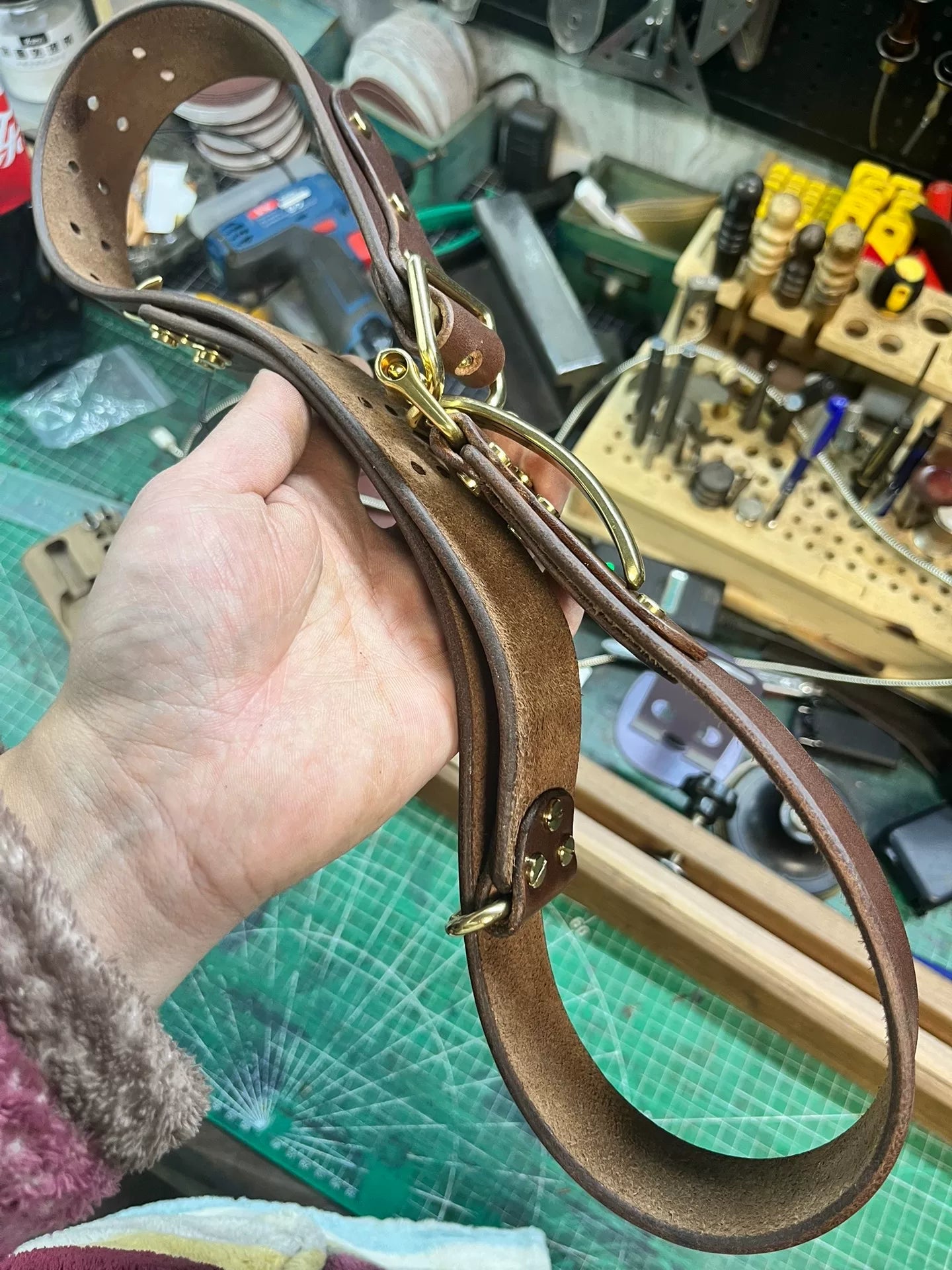 Brand-New Littleton Genuine Leather Cavalry Belt — Quick-Release