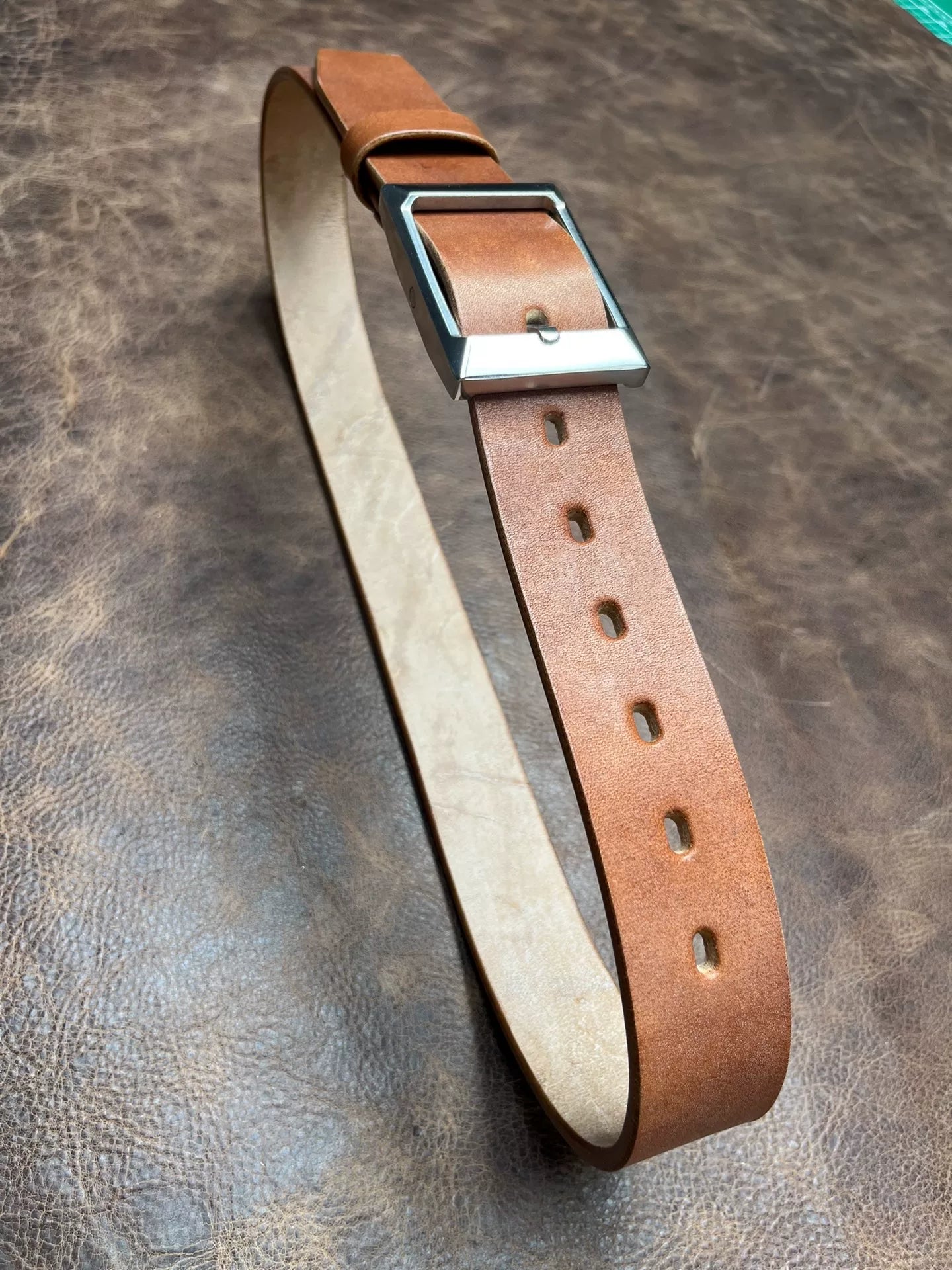 JF.J.Baker full grain jf horse bridle leather belt strip handmade b…