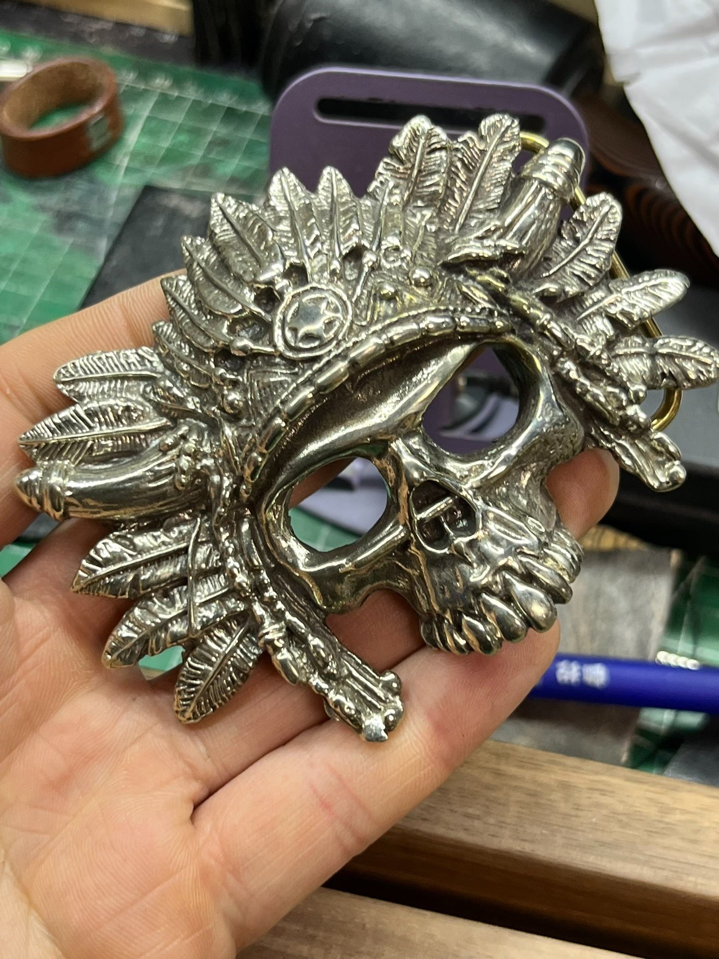Handmade custom belt buckle