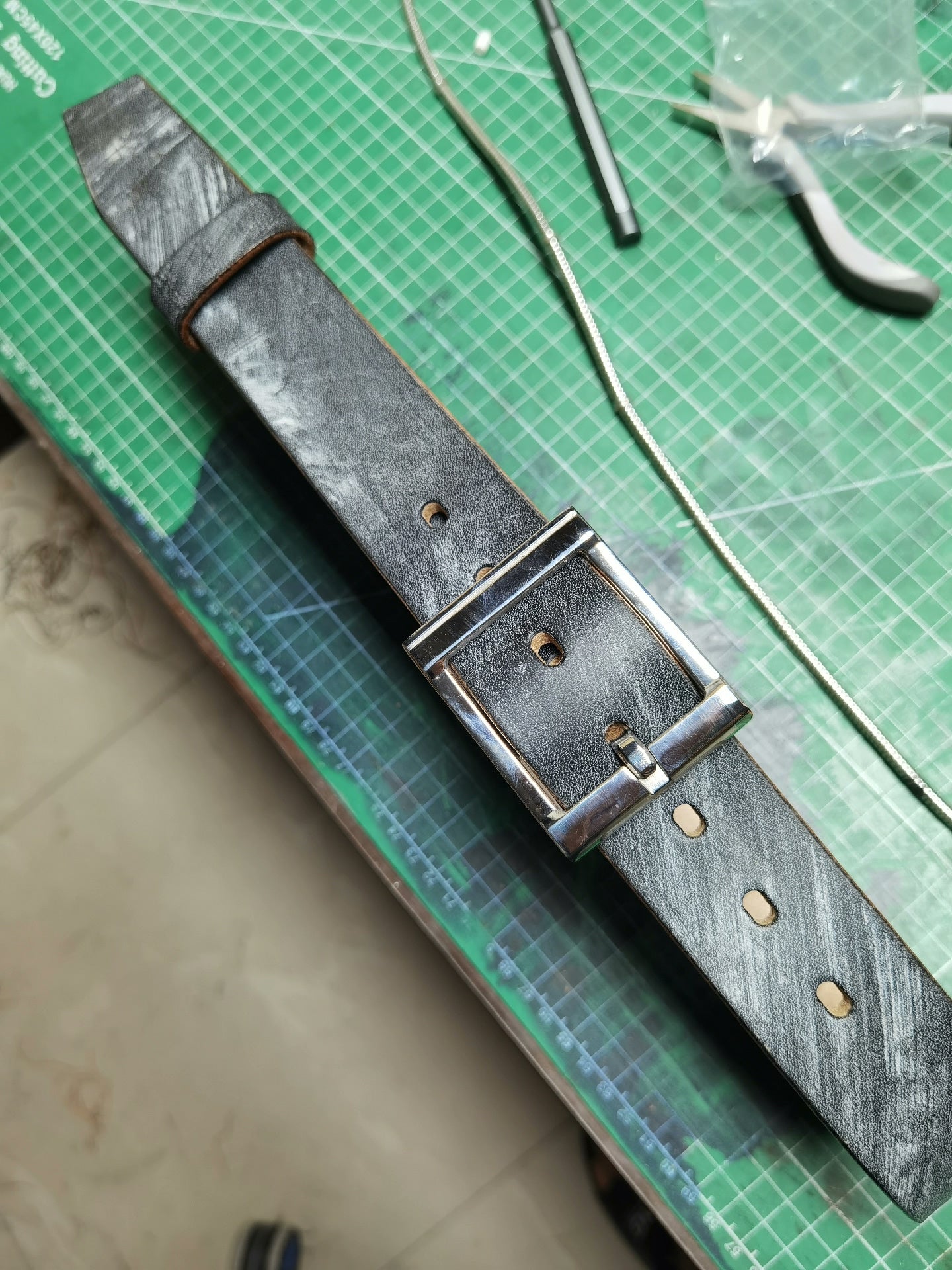 5–5.5mm Black JF Bridle Leather — Full-Grain Handmade Belt