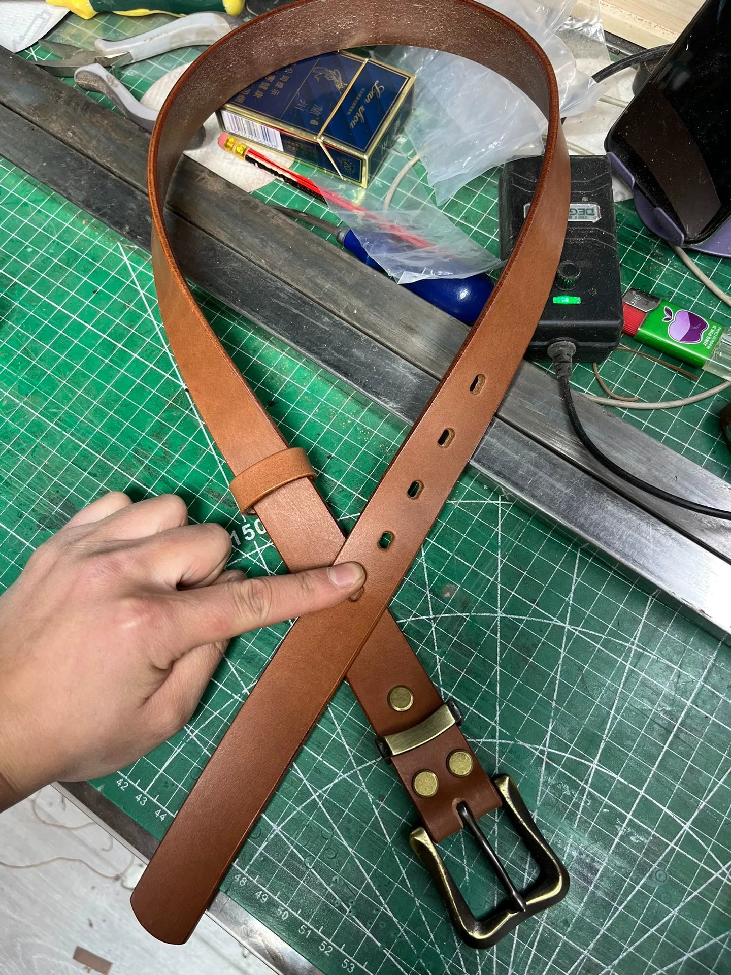 Italian original Buttero top brown vegetable tanned cowhide handmad…