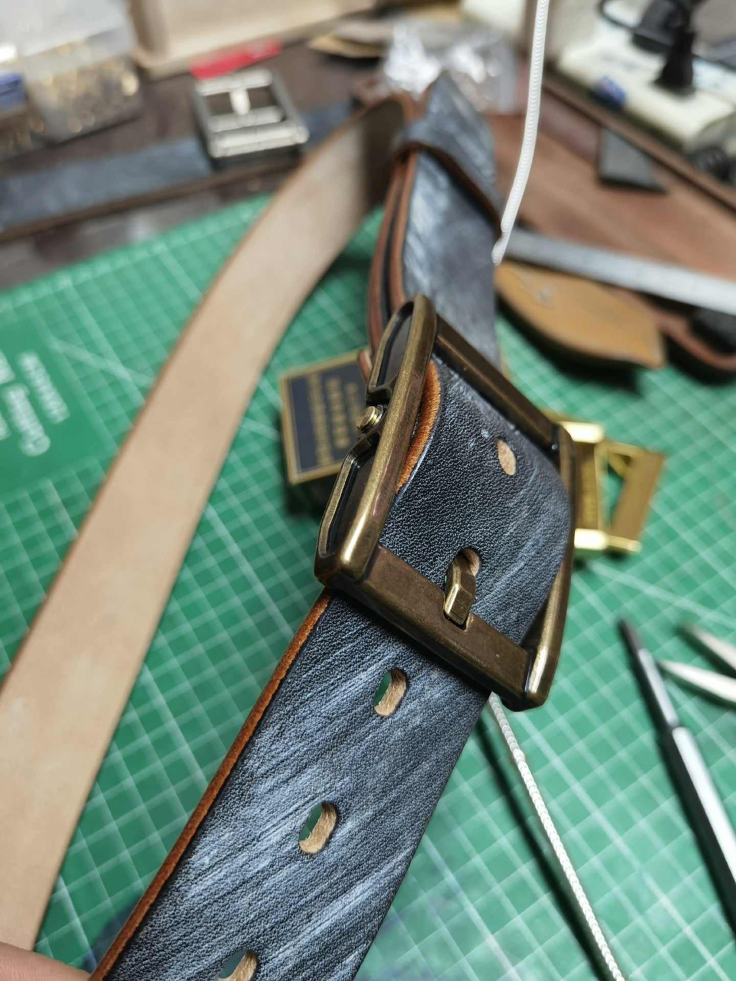 JF.J.Baker full grain bridle leather belt strip handmade belt mater…