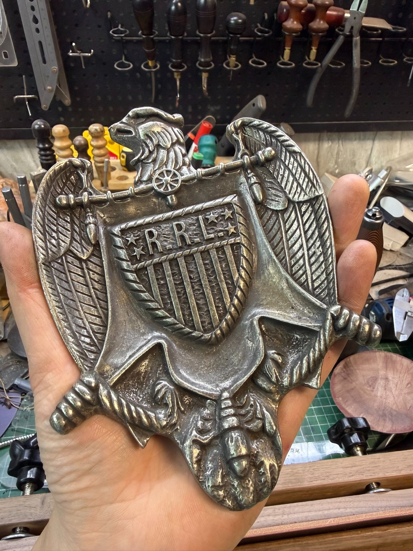 Pure copper Eagle storage tray