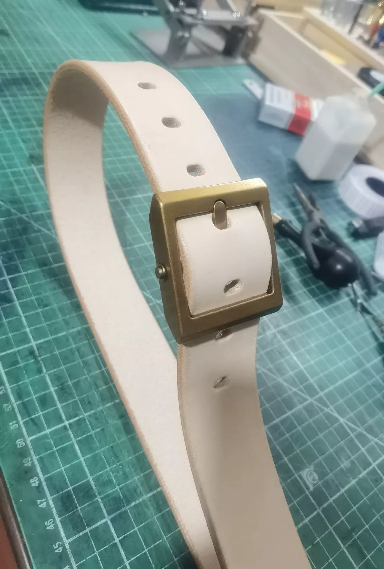 Imported saddle genuine first-layer cow leather handmade belt