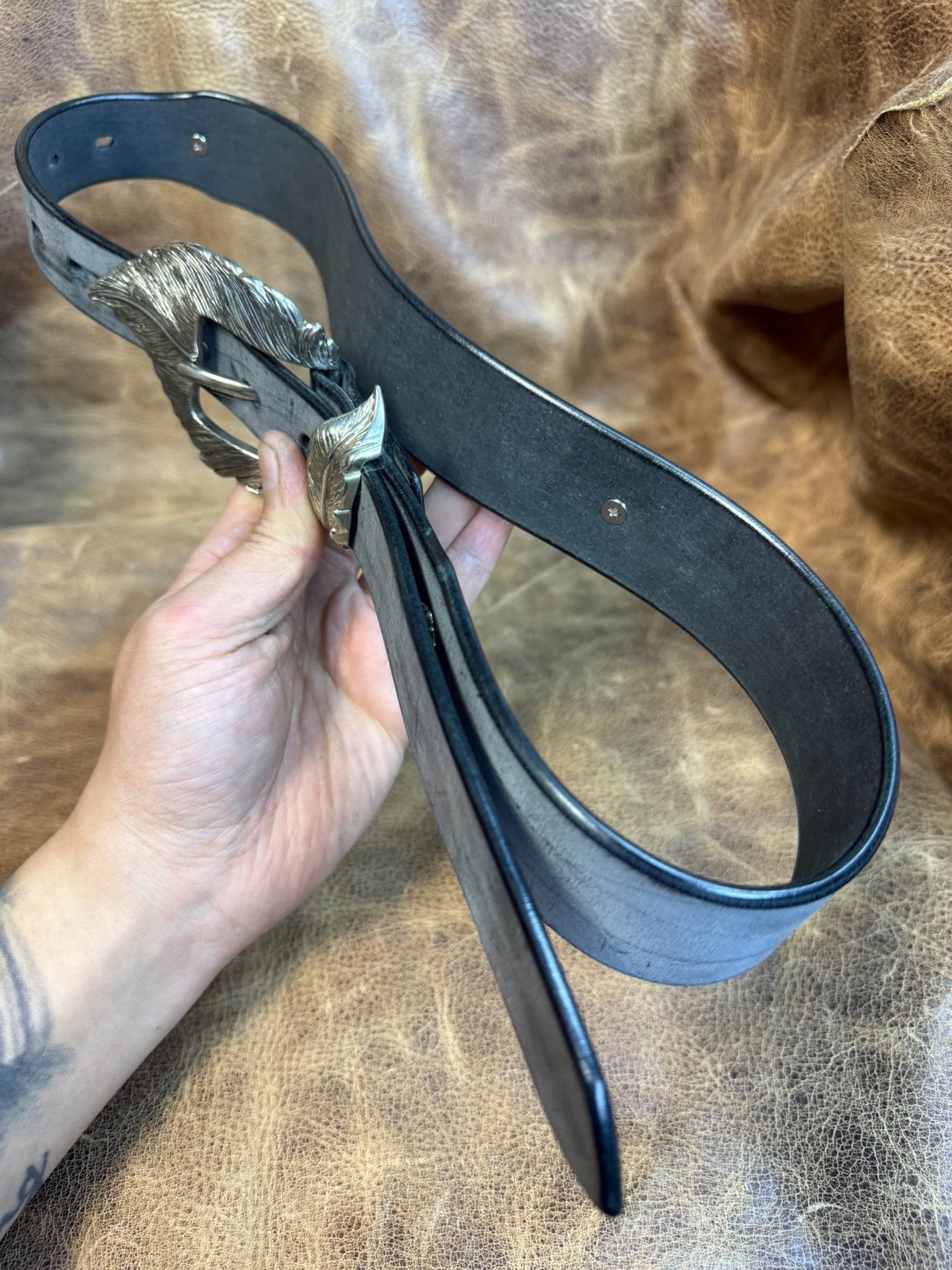 American retro handmade belt customization