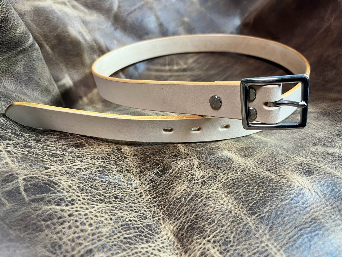 Handmade belt Italian vegetable tanned leather 3 cm wide belt handm…