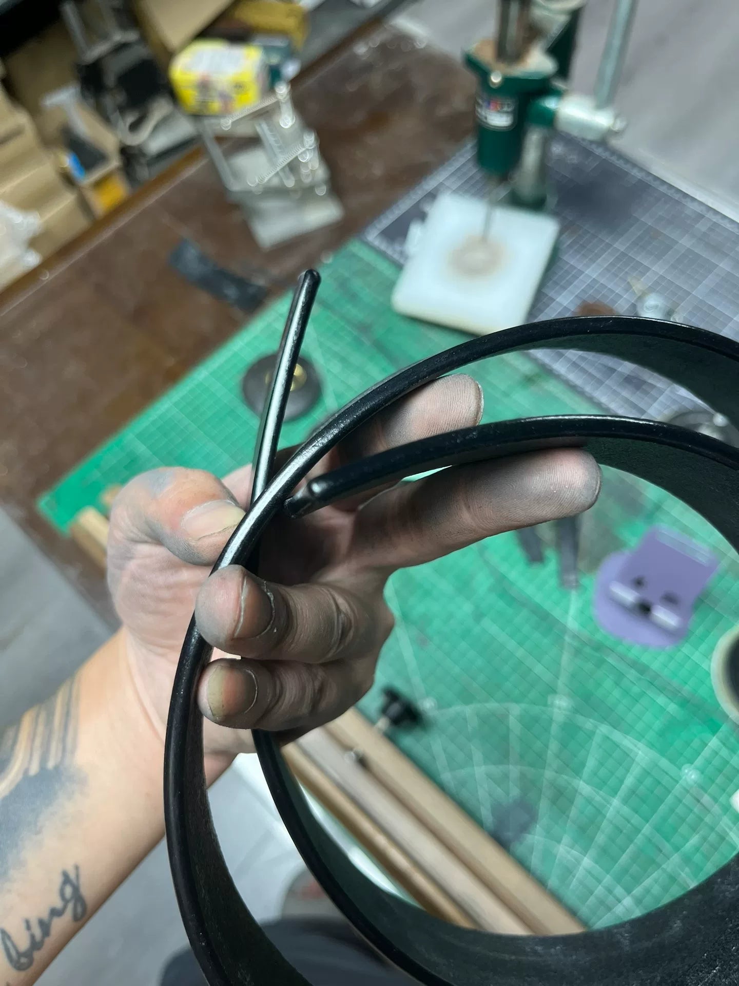 TWS Black Thomas Bridle Leather Business Belt — Handmade, Customizable