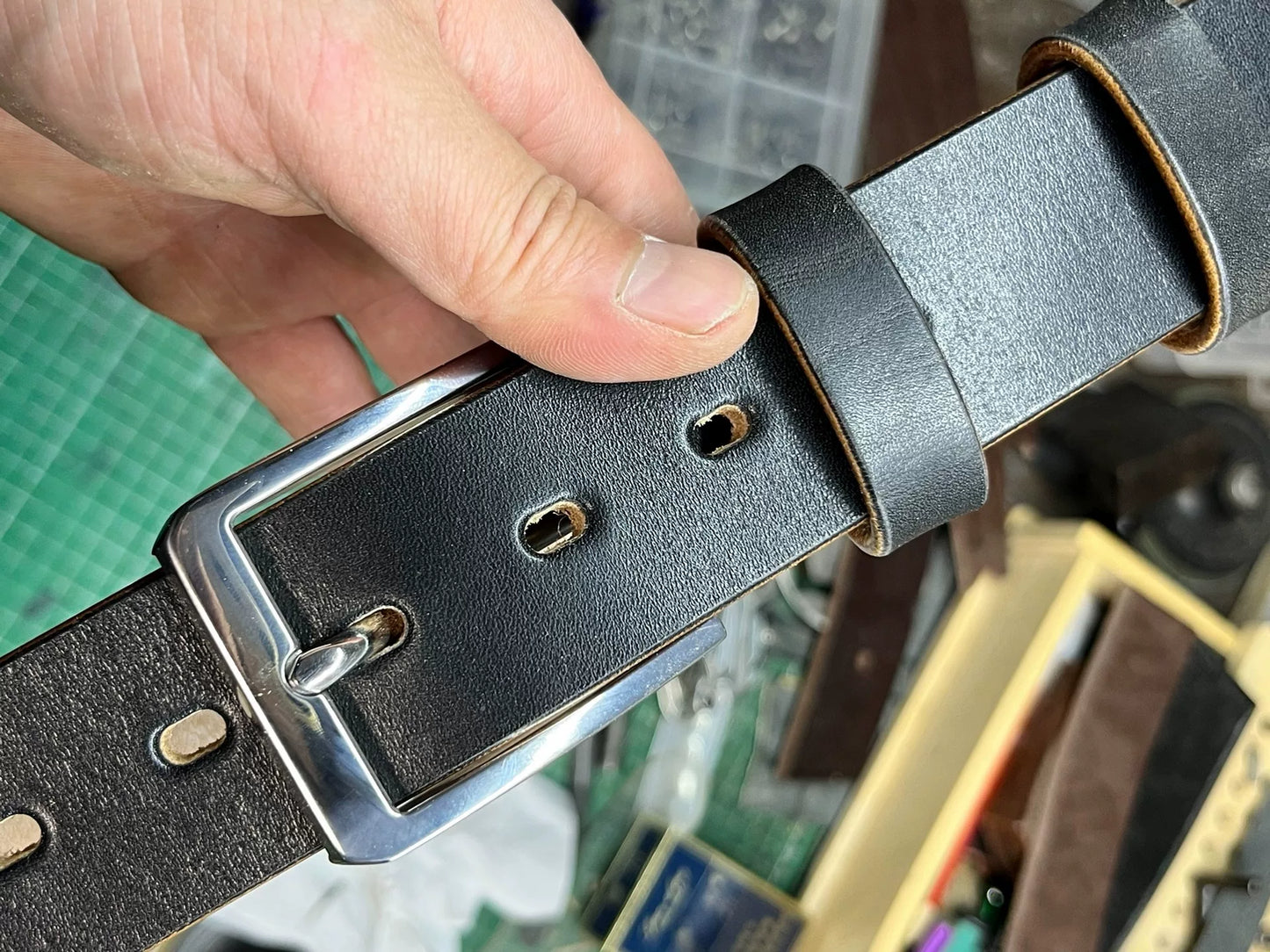 JF bridle leather full-grain belt. Purely handmade private customiz…