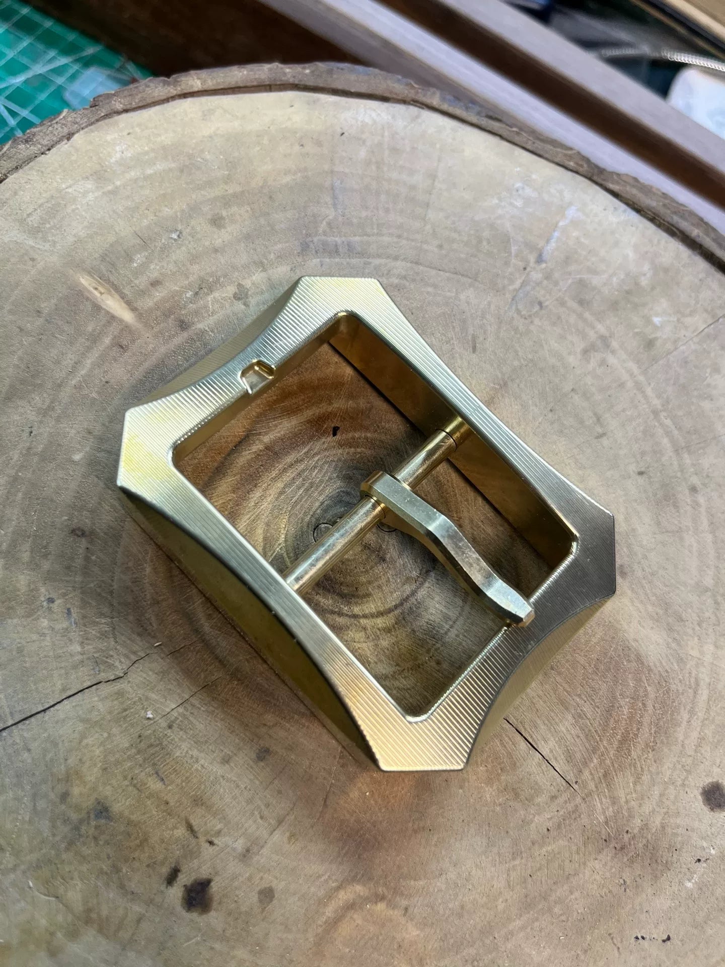 Extra thick and heavy CNC belt buckle integrated brass wire cutting…