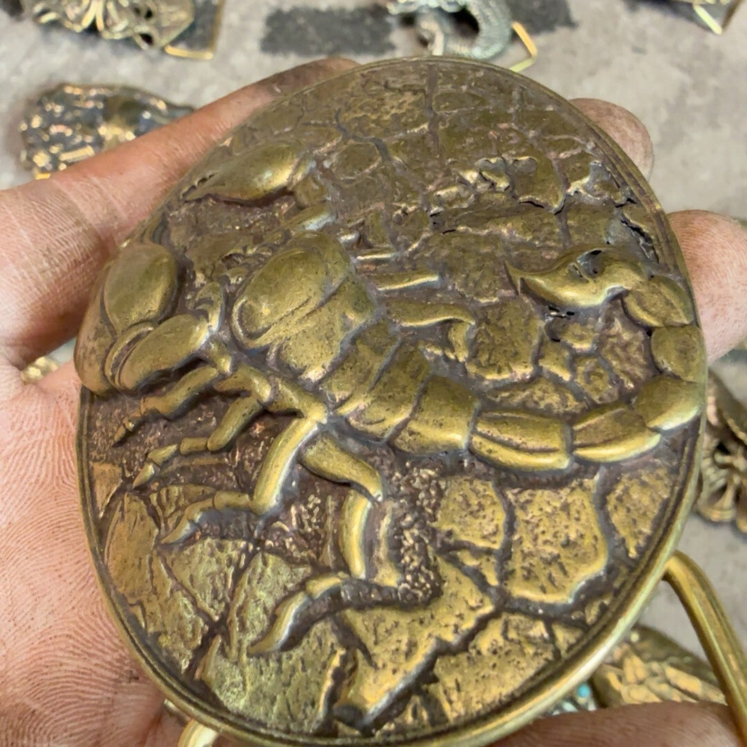 Pure copper Western-Cuba buckle