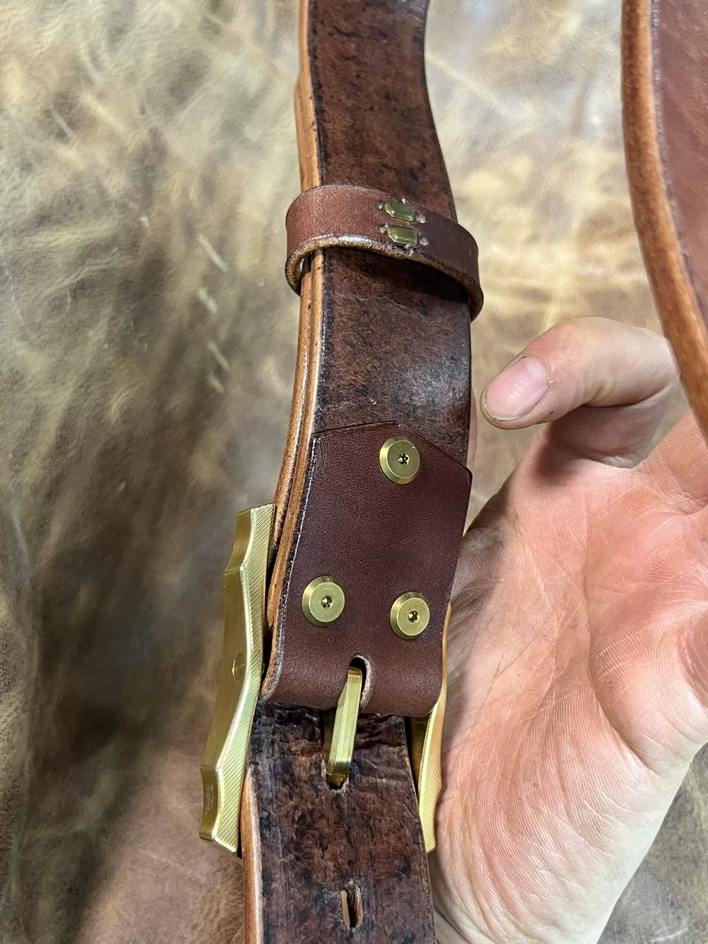 Zhaonan fat brown color with genuine West Wind buckle