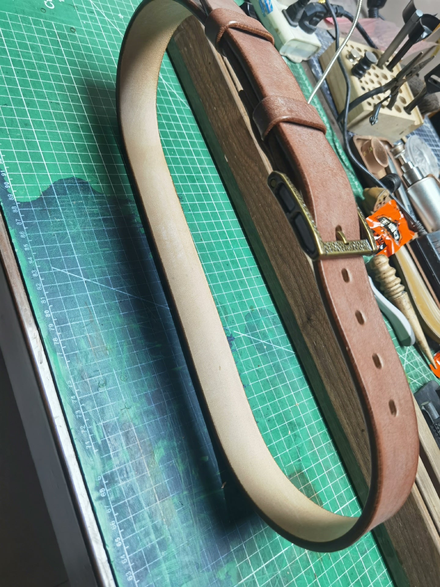 JF.J.Baker full grain bridle leather belt strip handmade belt mater…