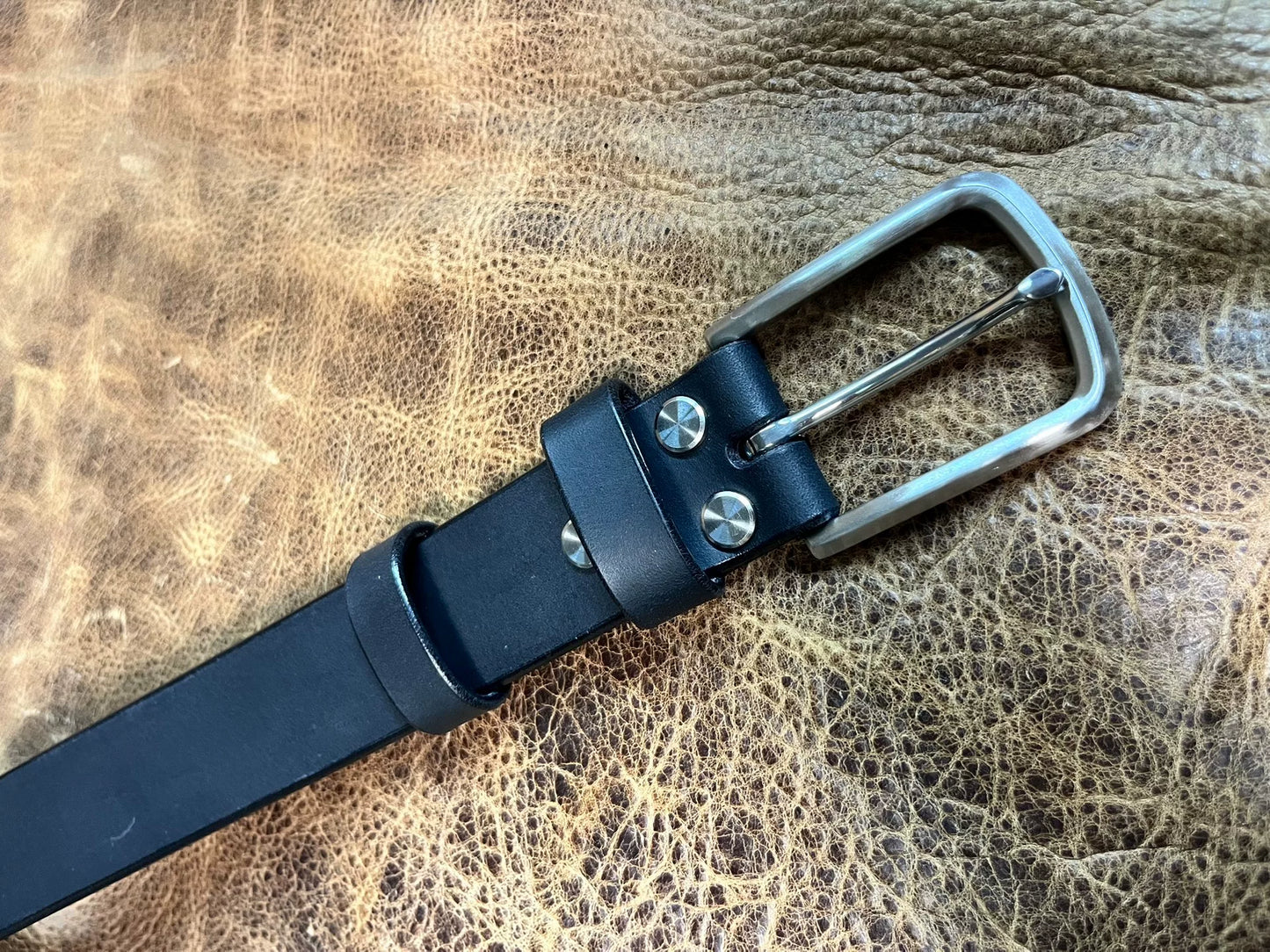 Italian saddle vegetable tanned handmade belt