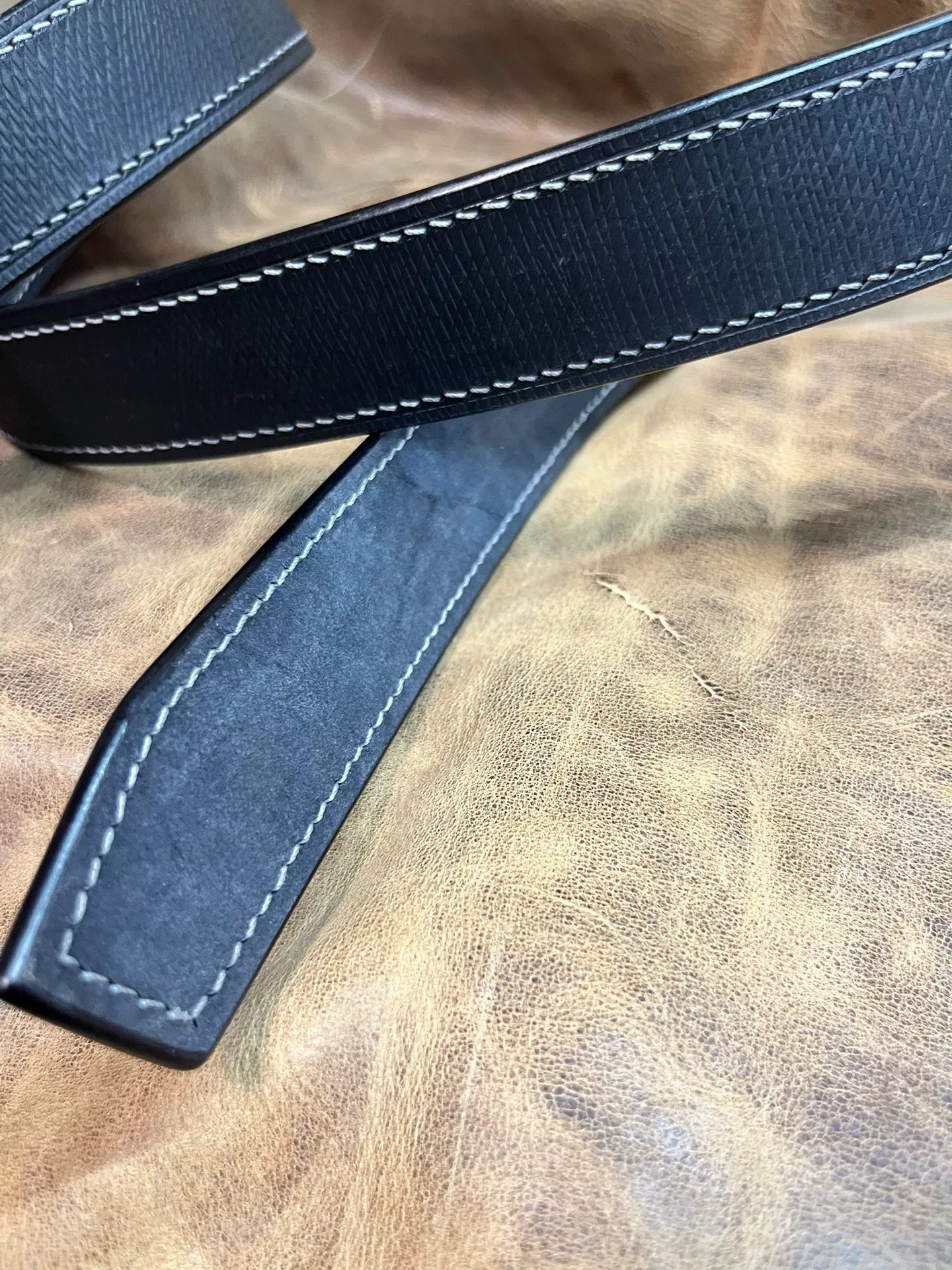 Imported Italian saddle vegetable tanned leather with genuine Gadfl…