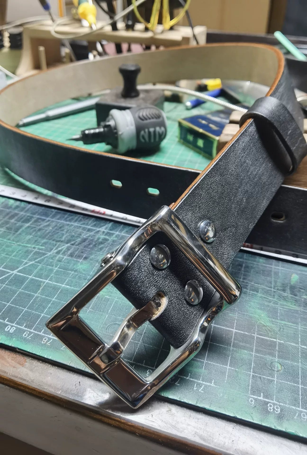 5.5mm JF Horse Rein Black Handmade Belt Professionally Customized