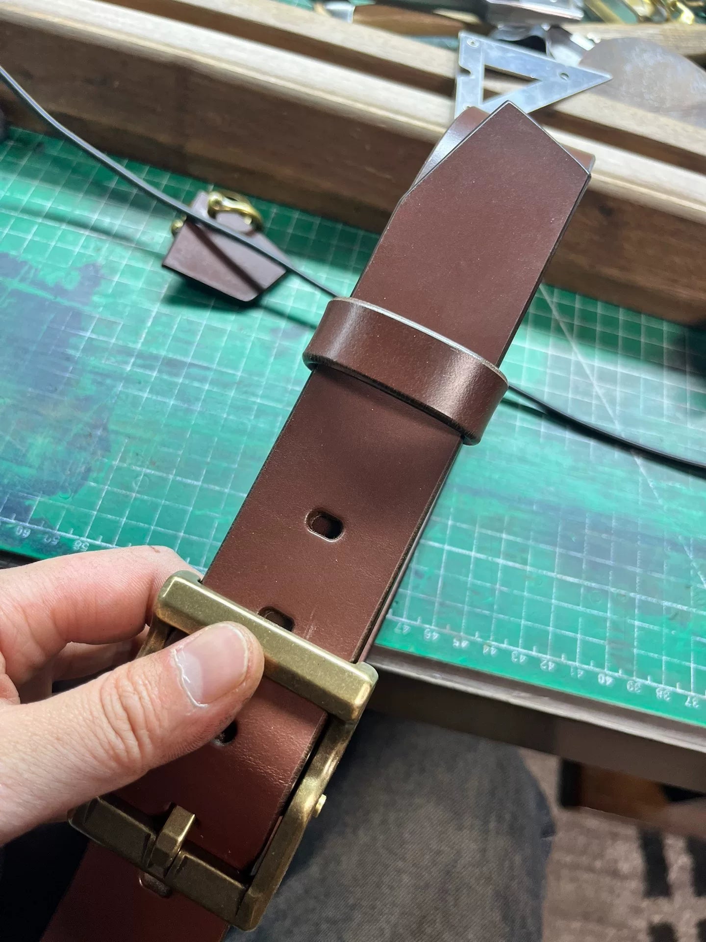 TWS British Thomas Rein leather handmade belt