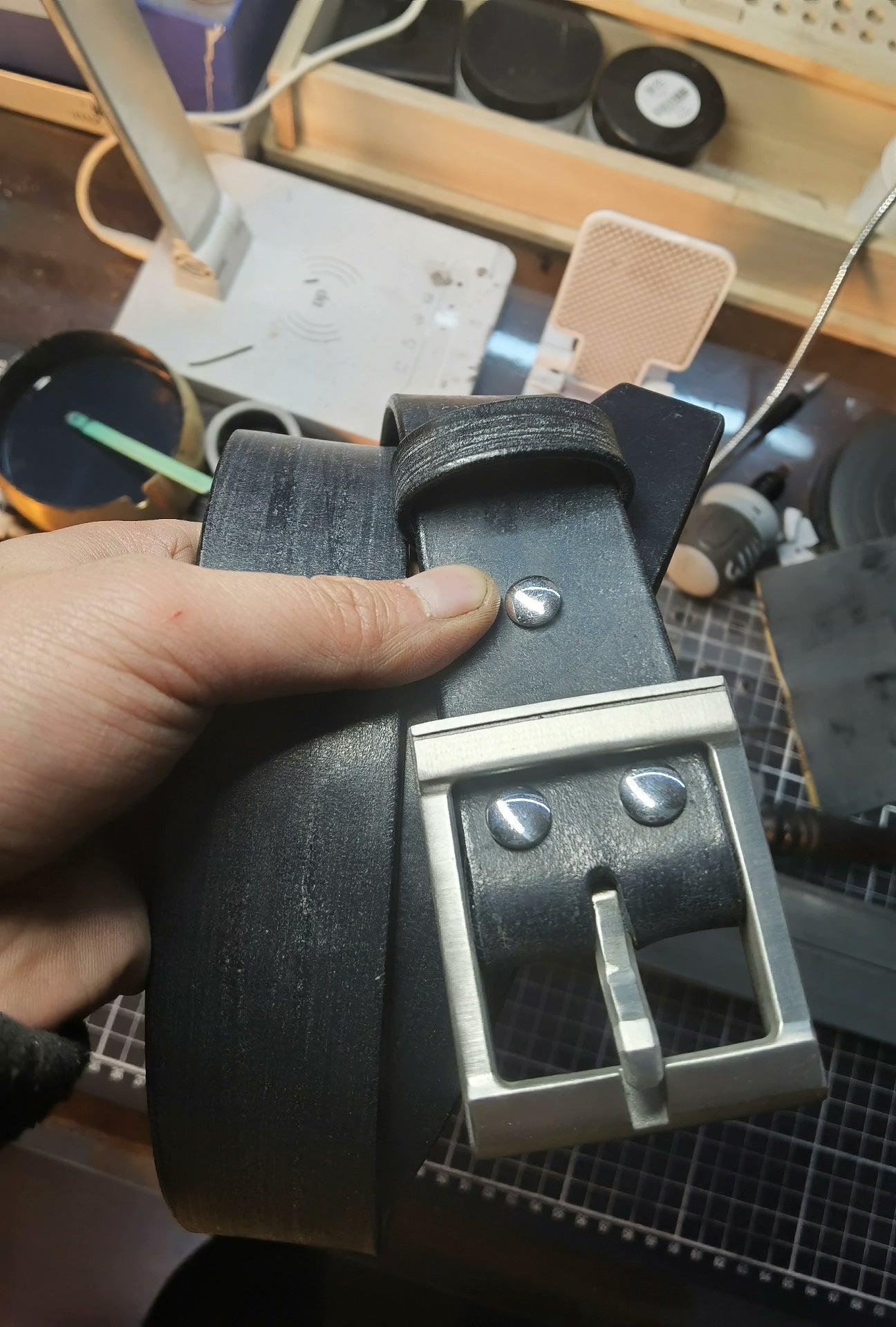 TWS British Thomas Rein leather handmade belt