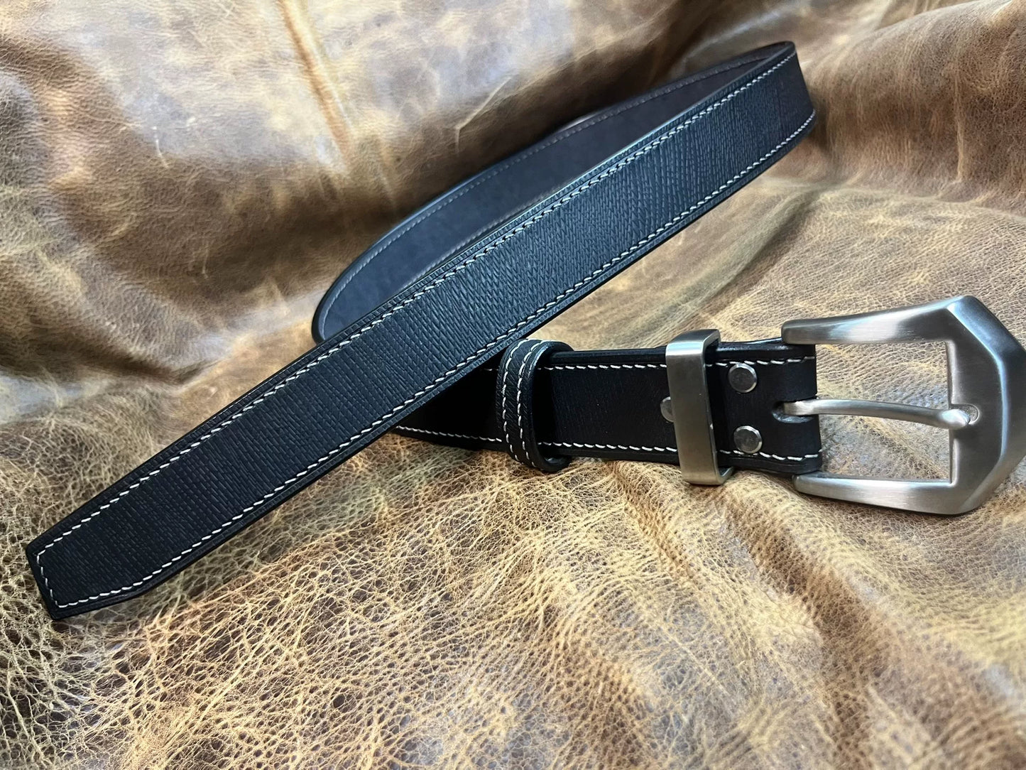 Imported Italian saddle vegetable-tanned leather with replica gadfl…