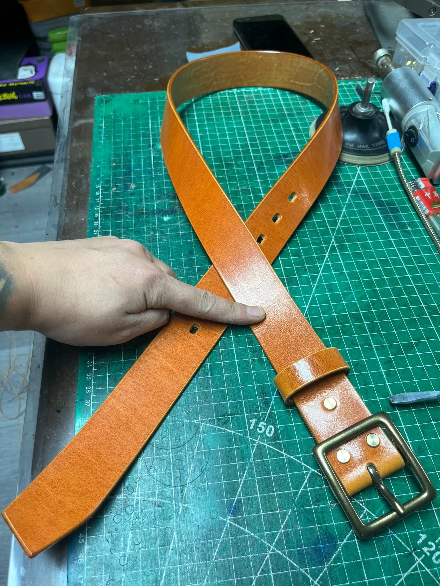 Italian imported vegetable tanned wax genuine leather first layer c…