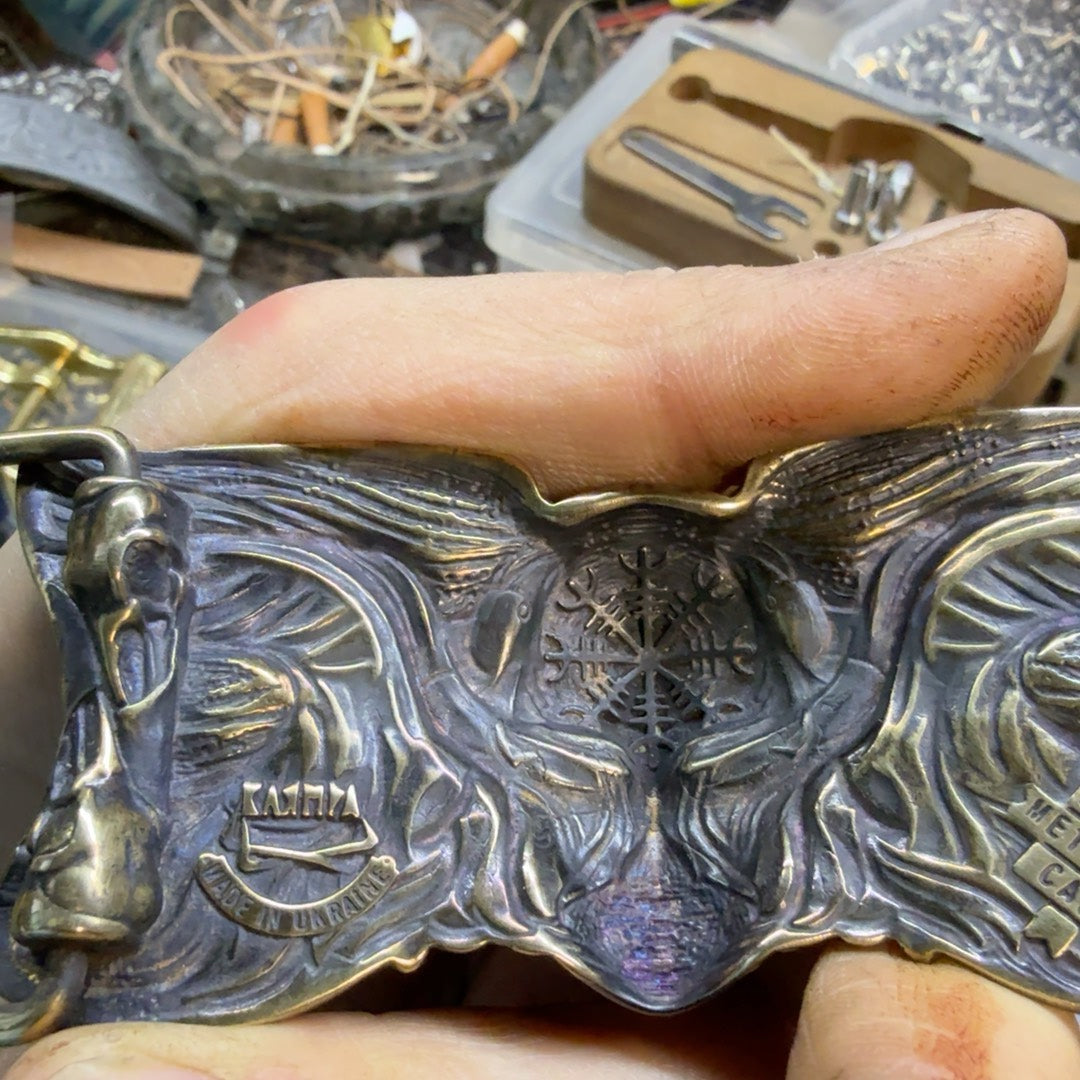Pure copper Western buckle plate buckle
