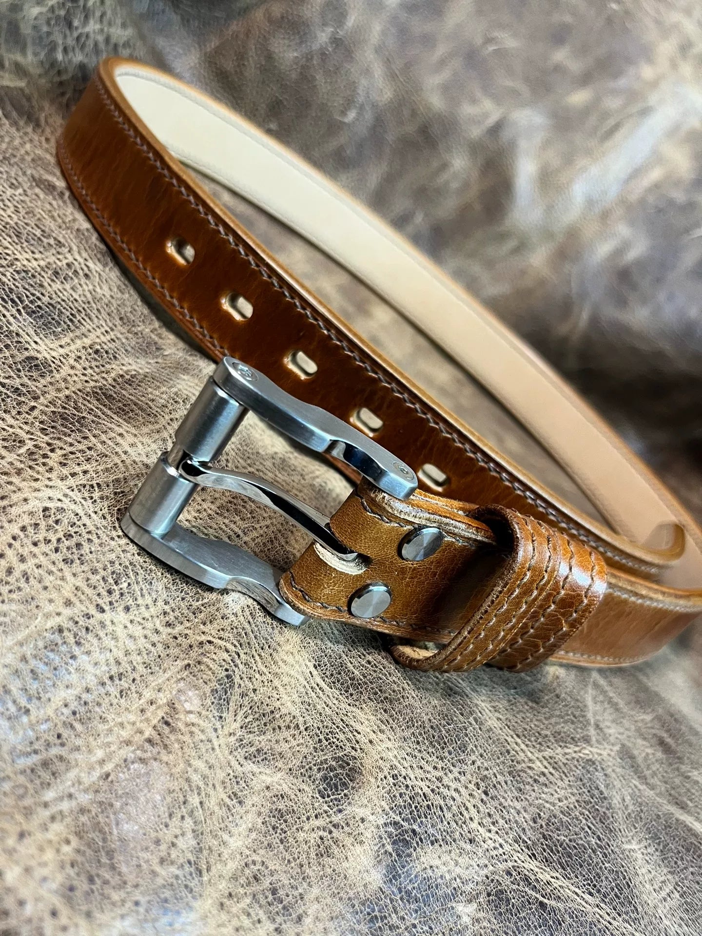 For cordovan leather belts
