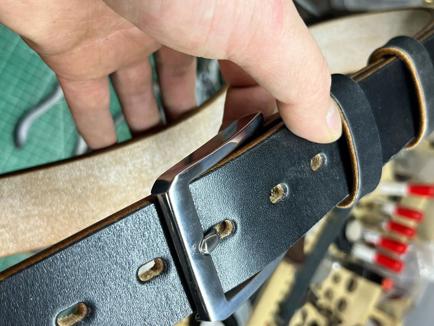 JF bridle leather full-grain belt. Purely handmade private customiz…