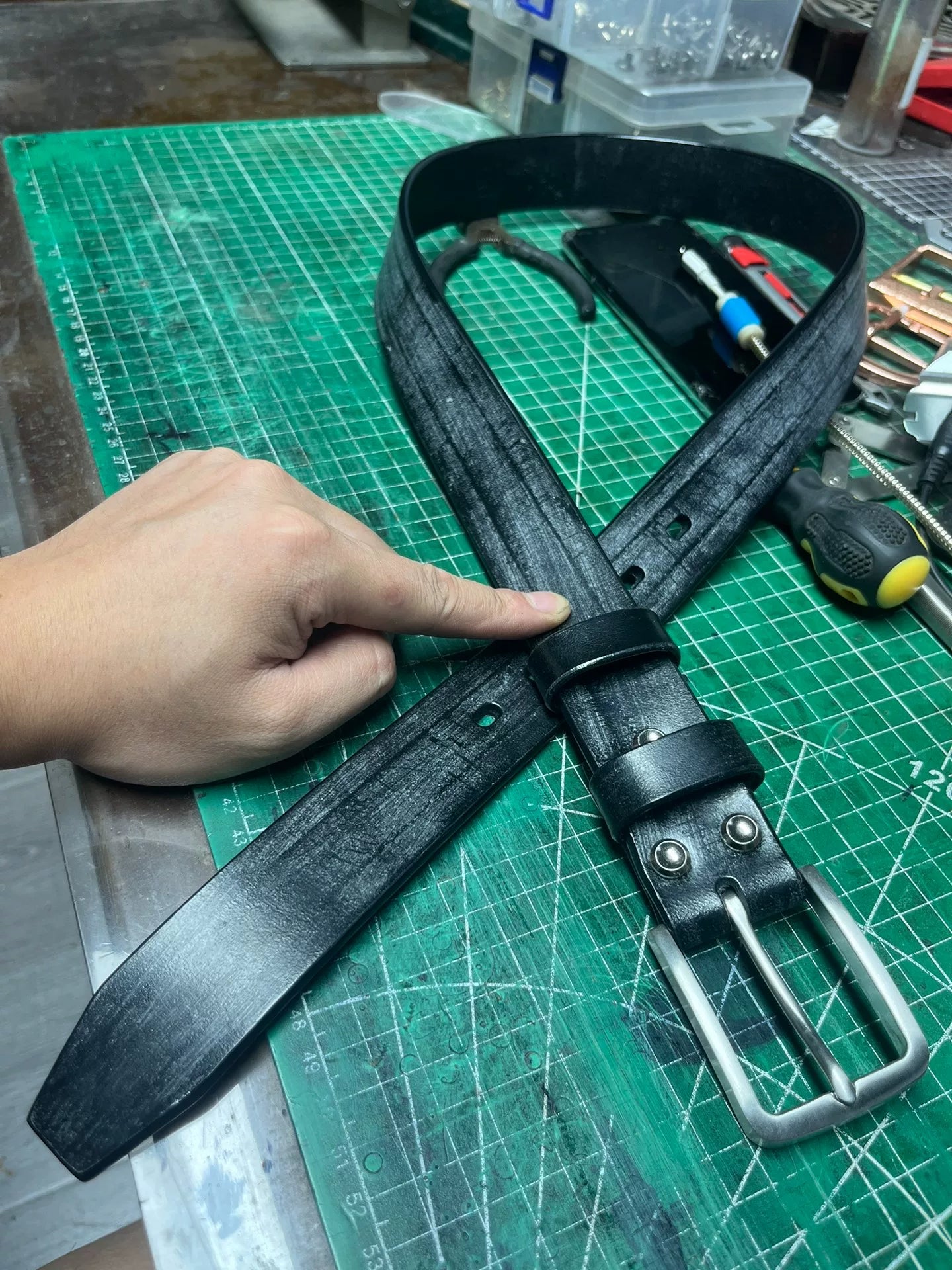 TWS Thomas Bridle Stainless Steel Buckle Belt — 4mm Thick, 3.5cm Wide