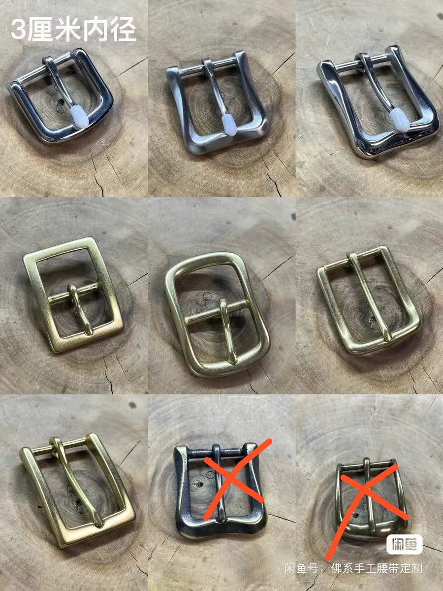 More than a dozen pieces of women's oil-waxed leather belts with sl…
