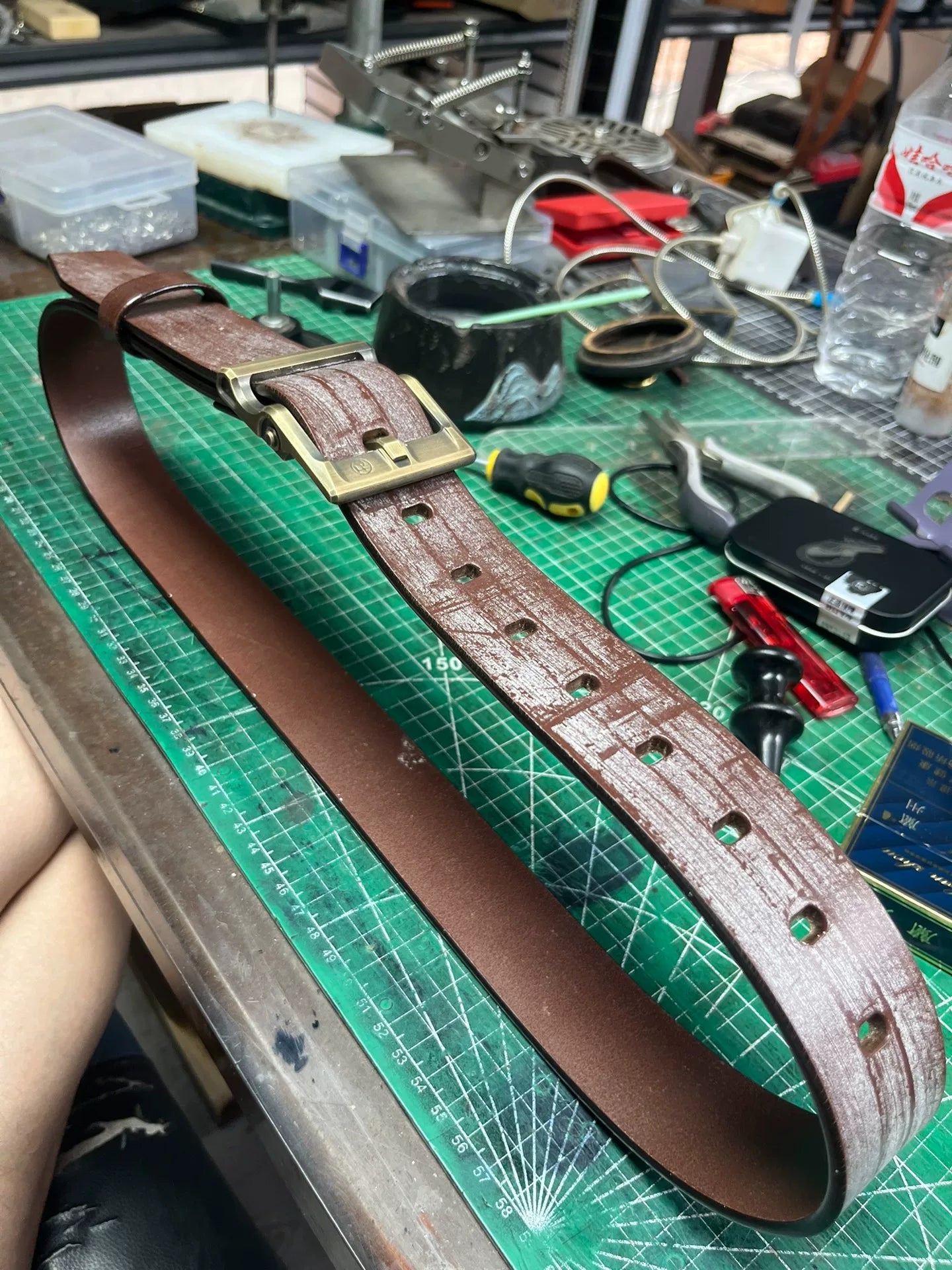 TWS Thomas Bridle Leather Handmade Belt — Imported from UK